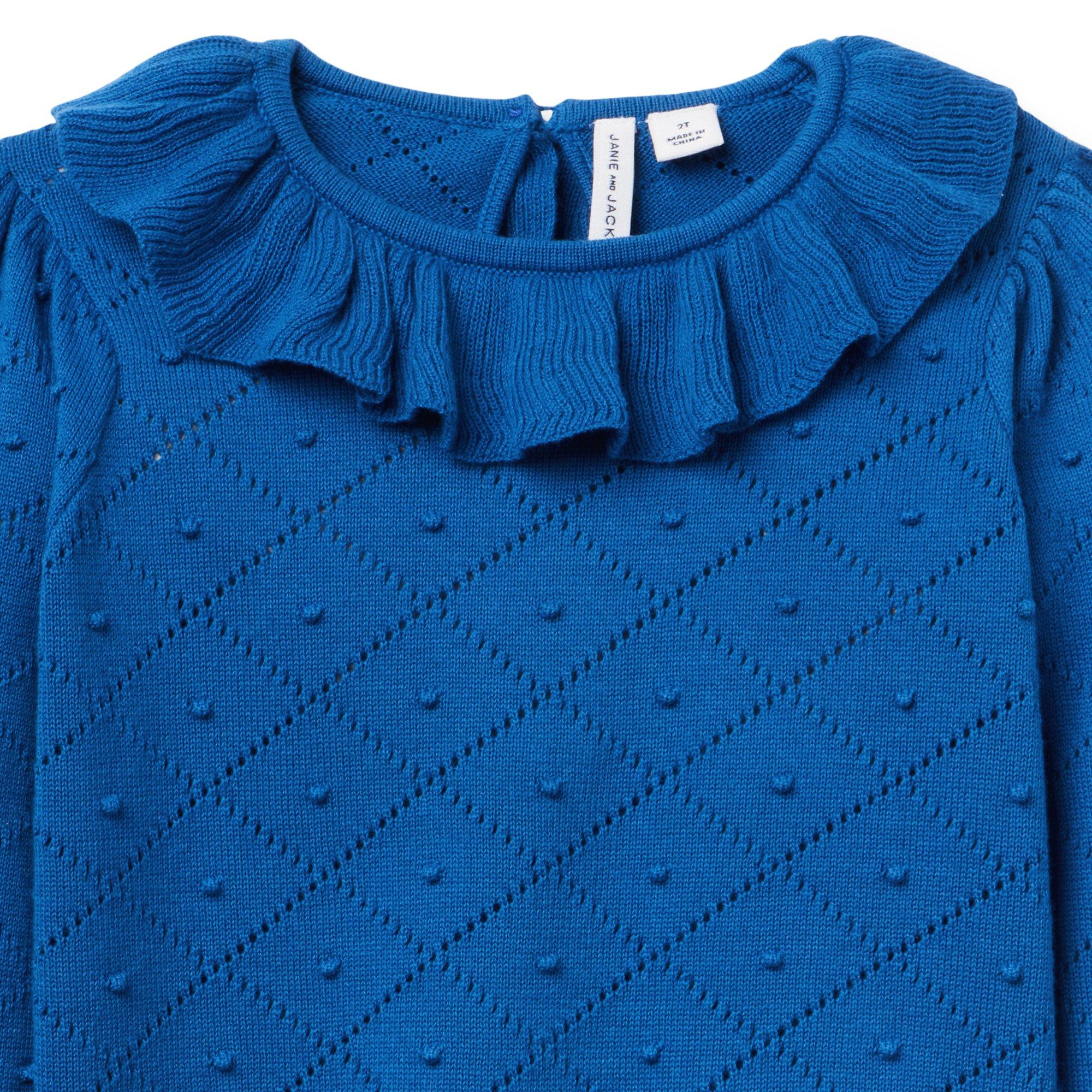 Textured Ruffle Collar Sweater image number 1