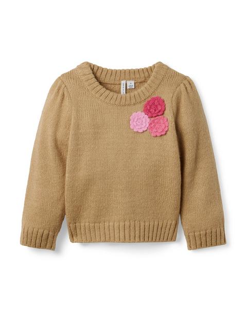Floral Applique Sweater