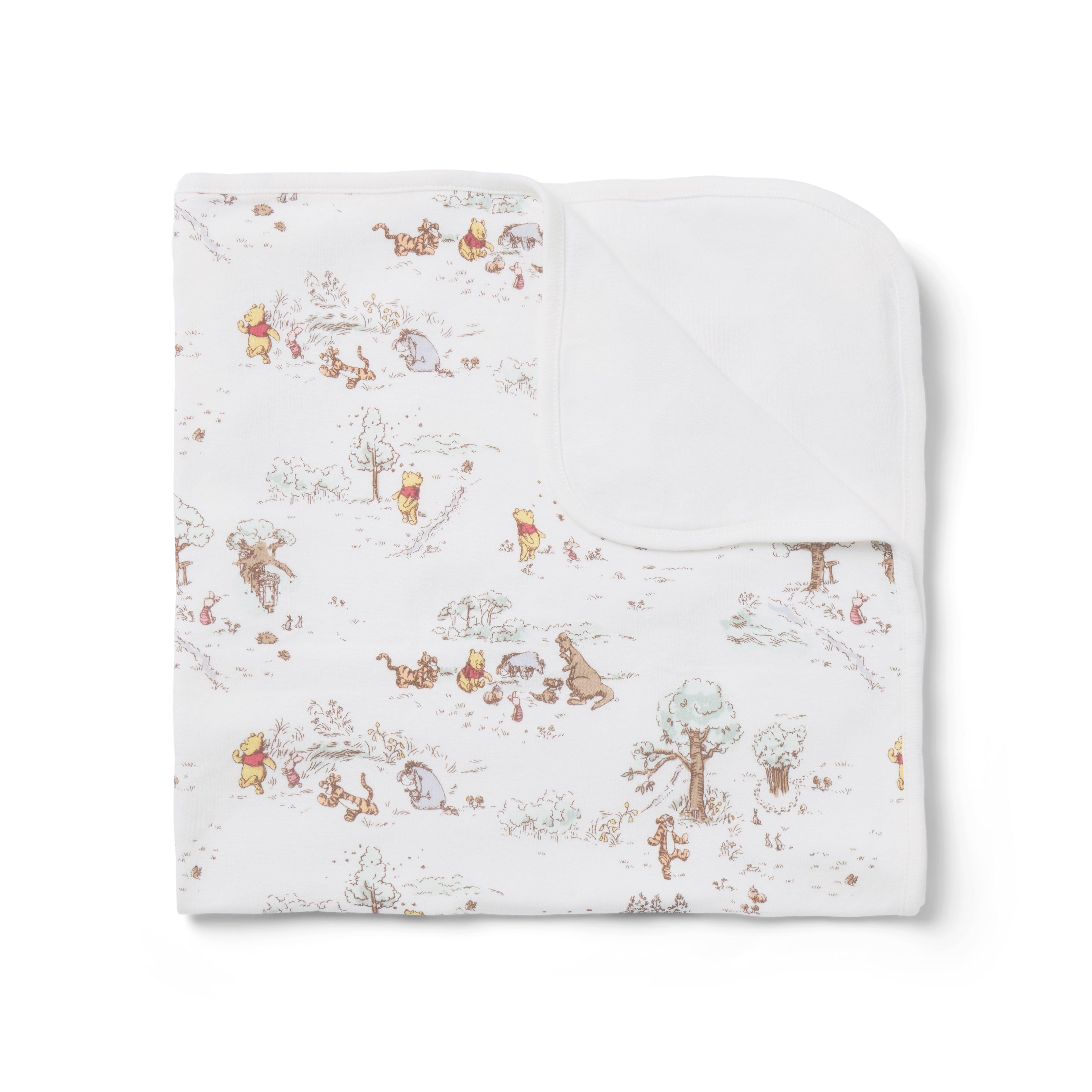 Disney Winnie The Pooh Toile Baby Blanket