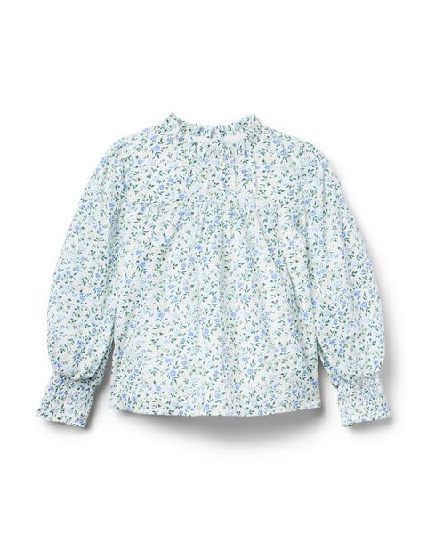 Ditsy Floral Pintuck Top