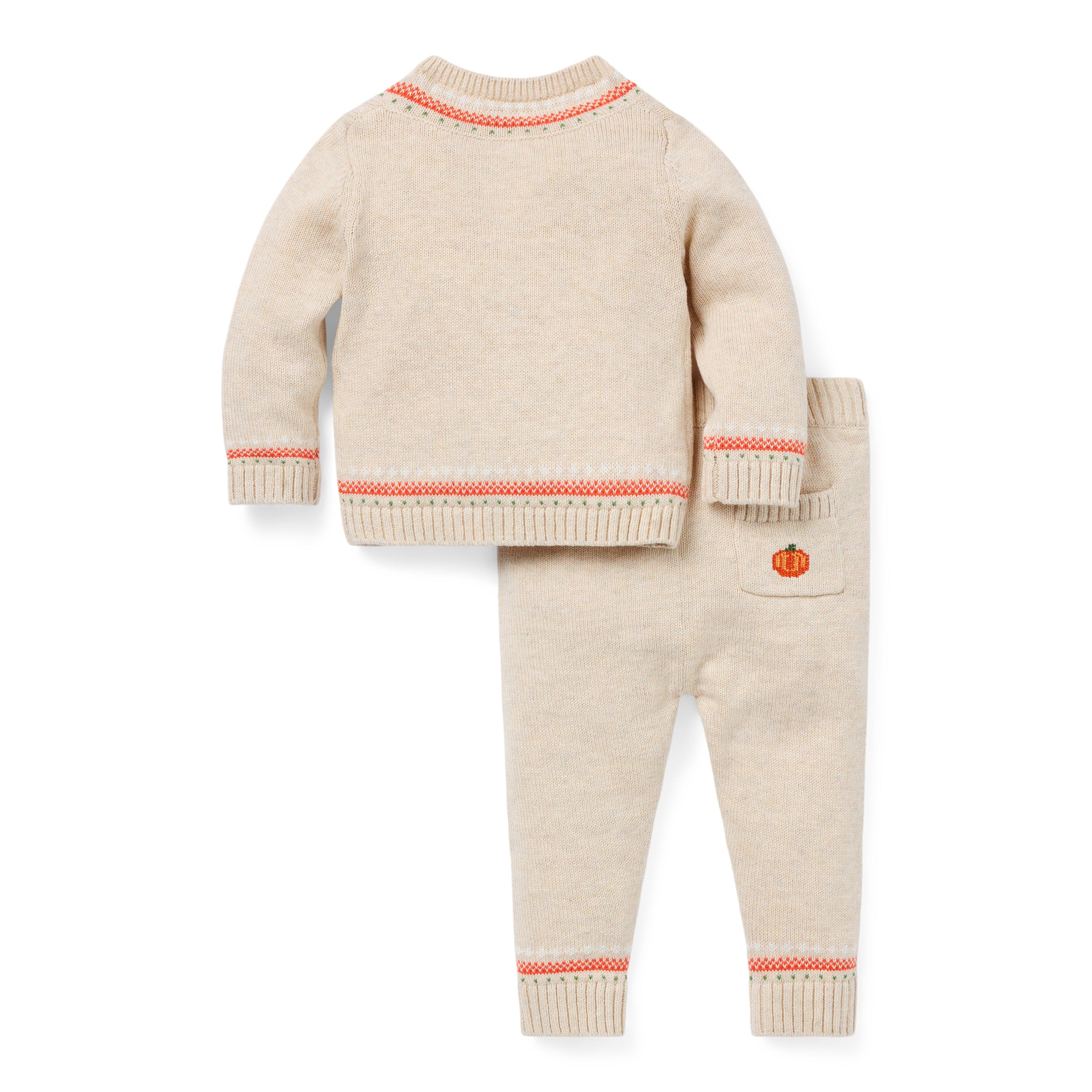 Baby Pumpkin Matching Sweater Set image number 2