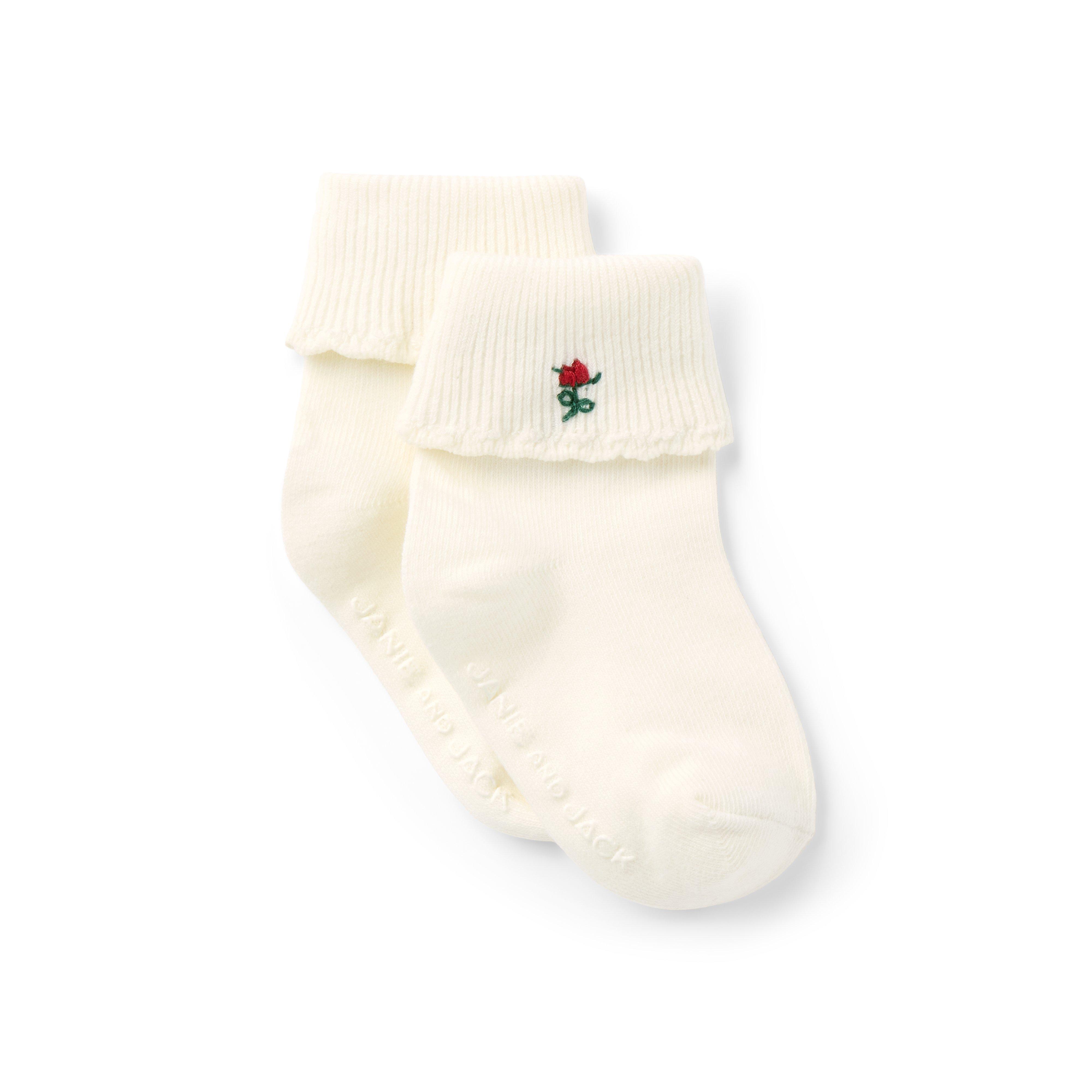 Baby Embroidered Floral Sock