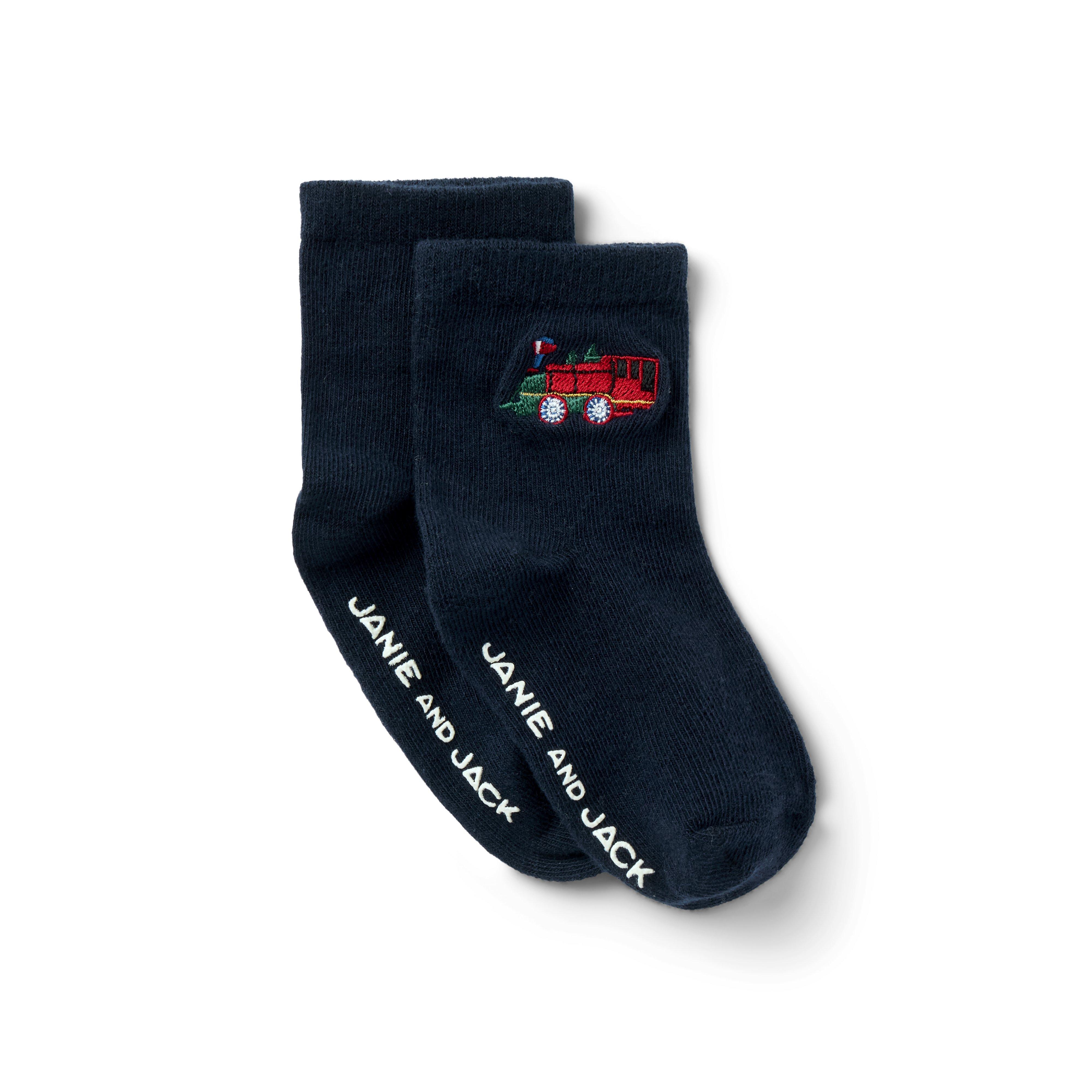 Baby Holiday Train Sock