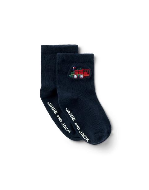 Baby Holiday Train Sock