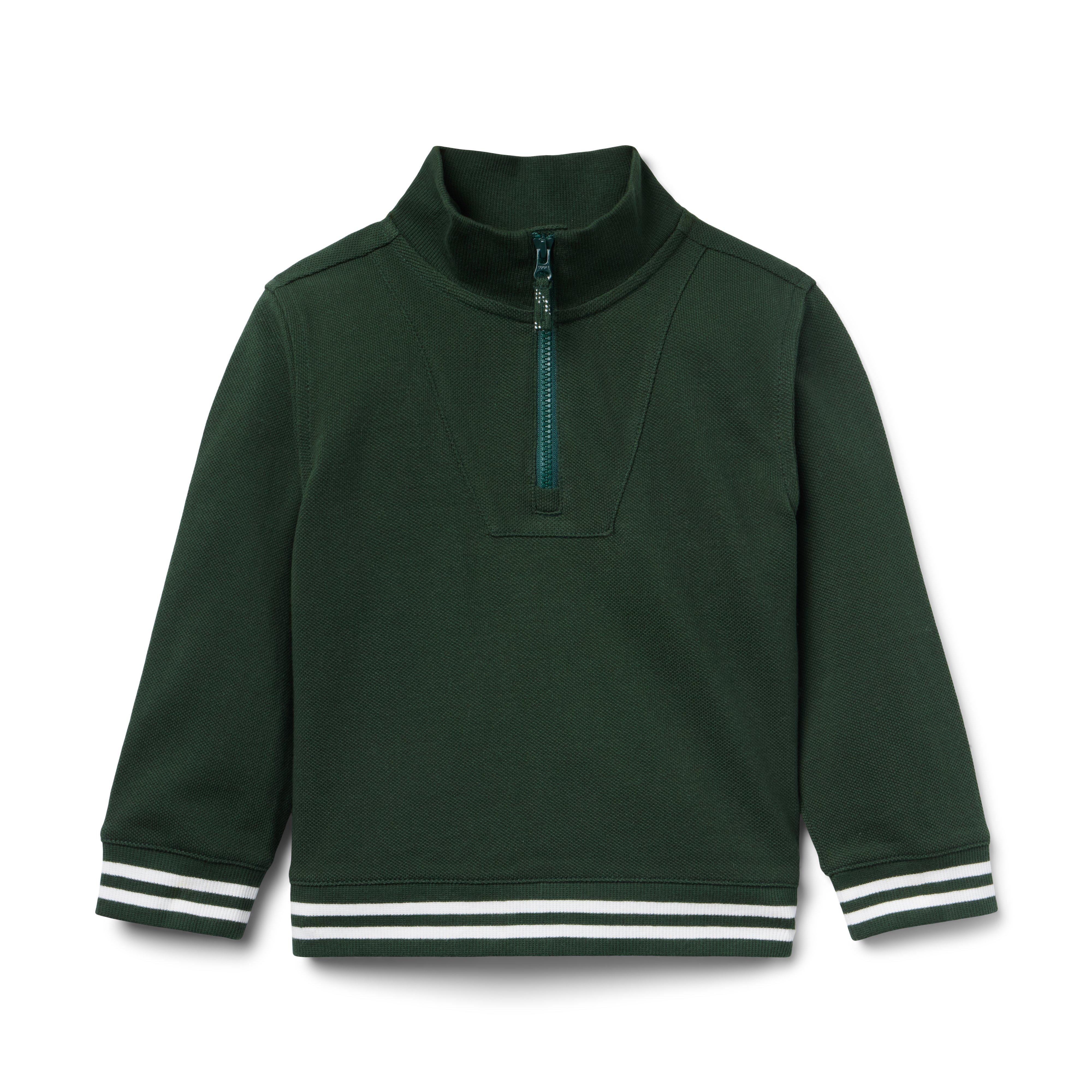 Pique Half Zip Sweatshirt