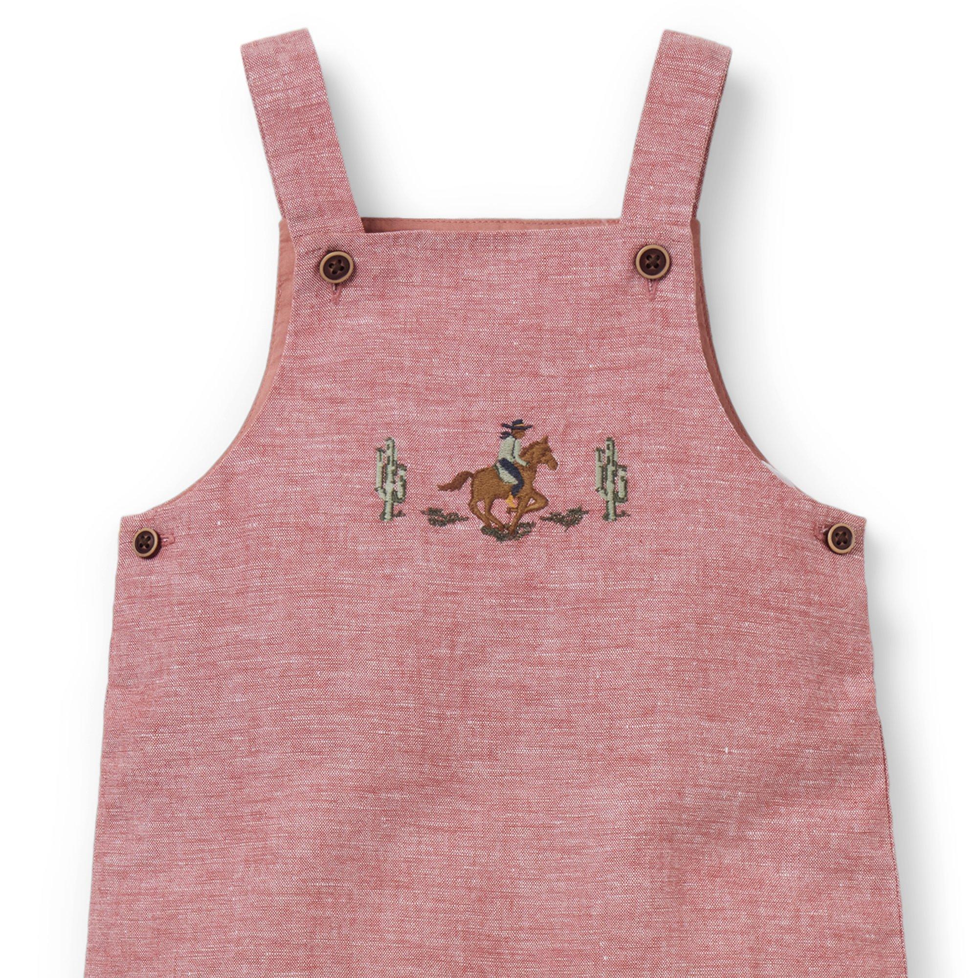 Baby Cowboy Linen-Cotton Overall image number 1