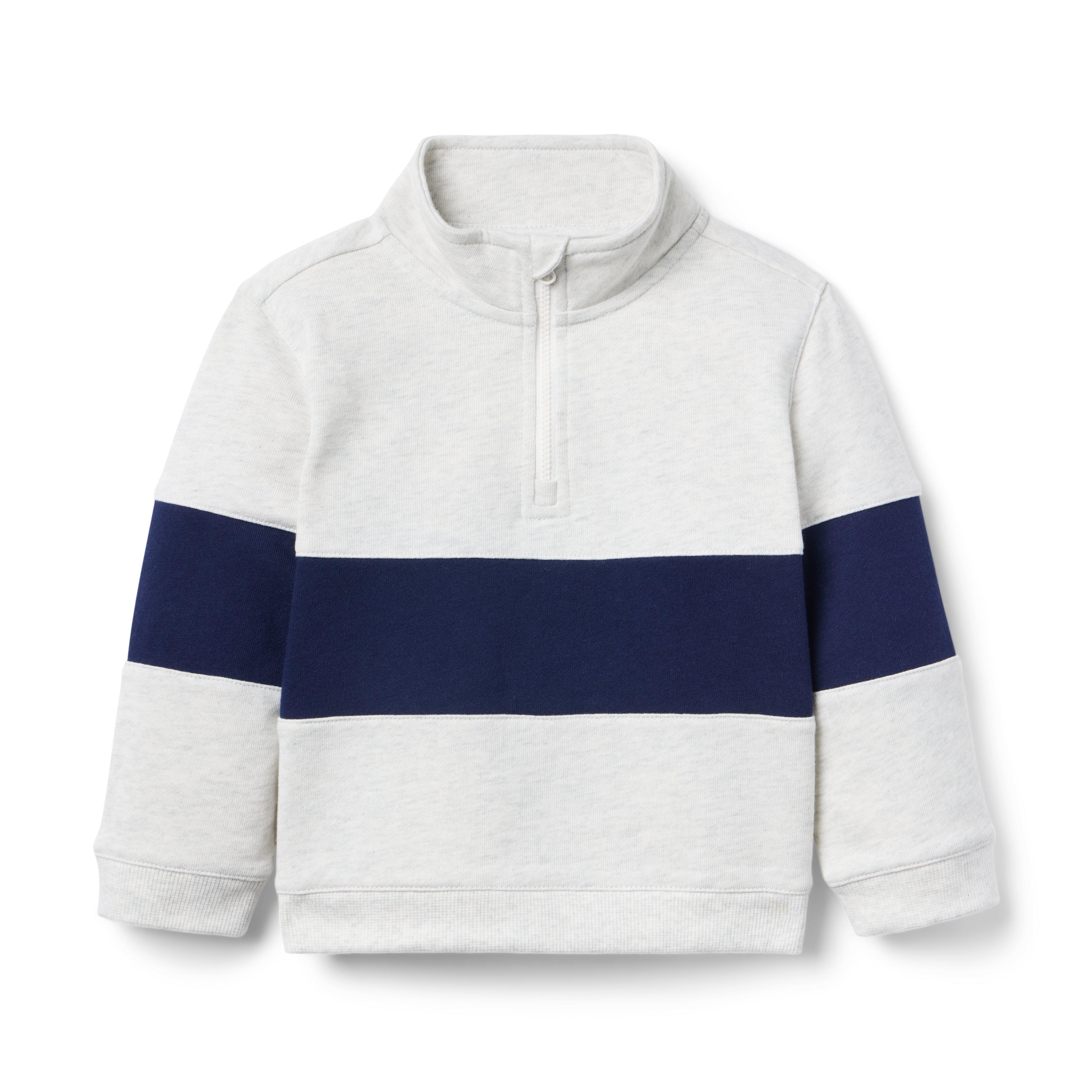 Stripe Half-Zip Sweatshirt