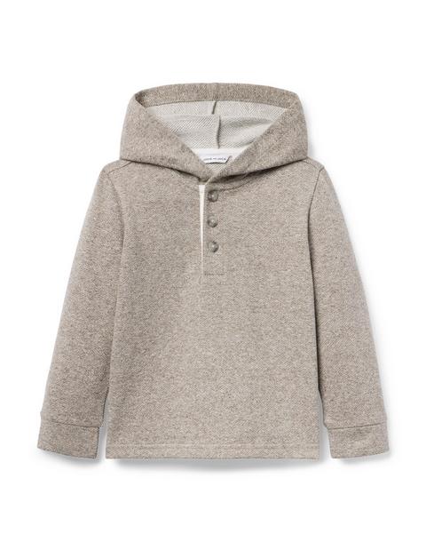 Herringbone Hooded Sweatshirt