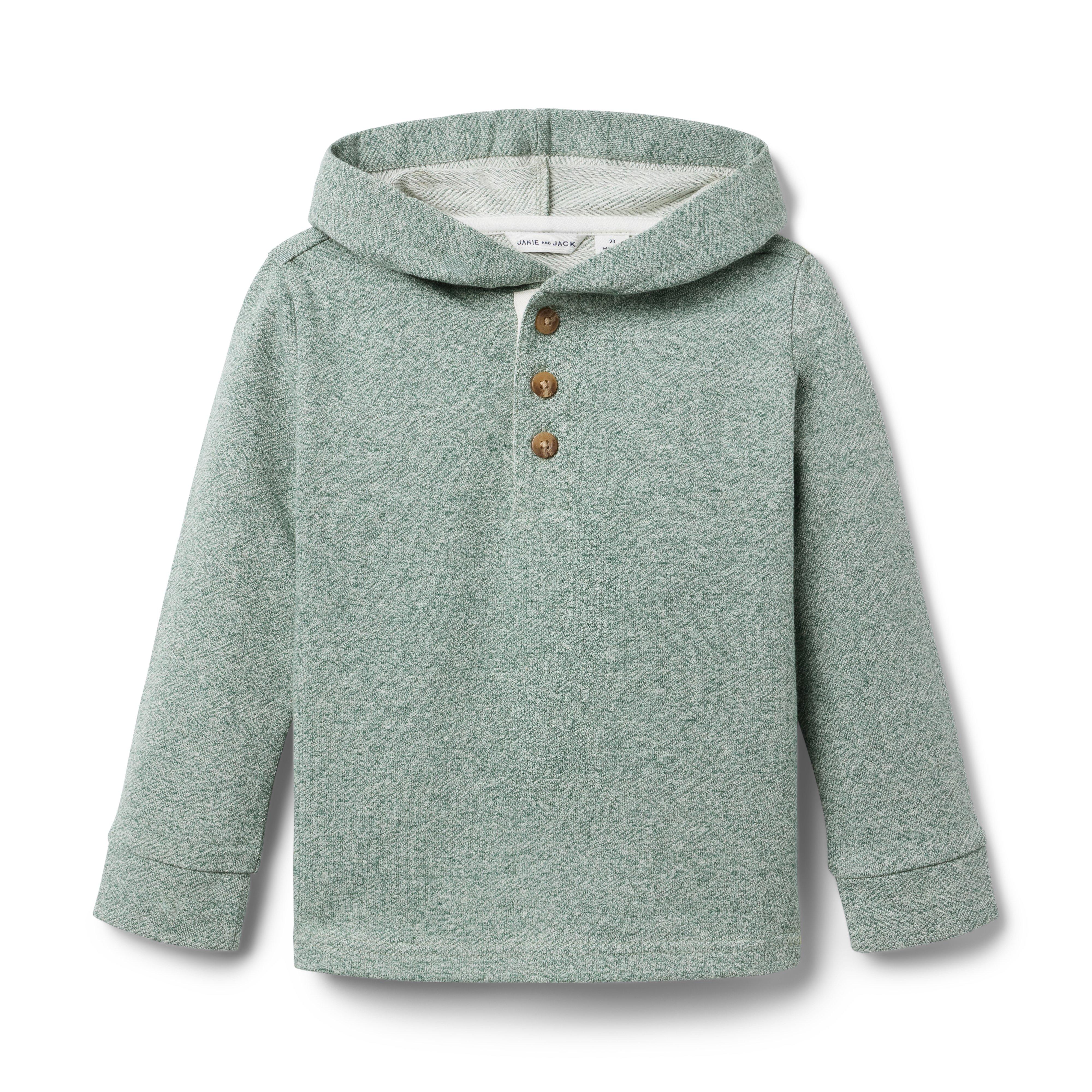 Herringbone Hooded Sweatshirt