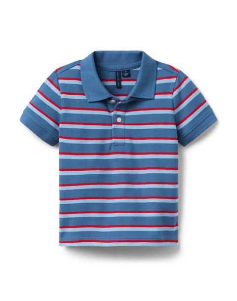 The Classic Striped Pique Polo