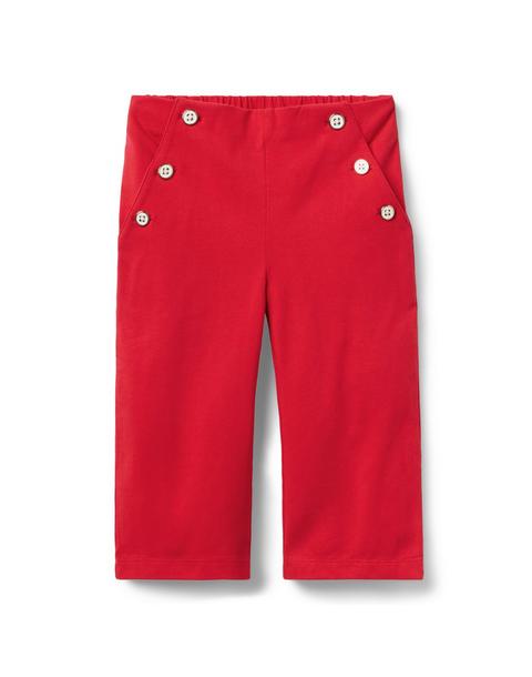 Wide Leg Button Pant
