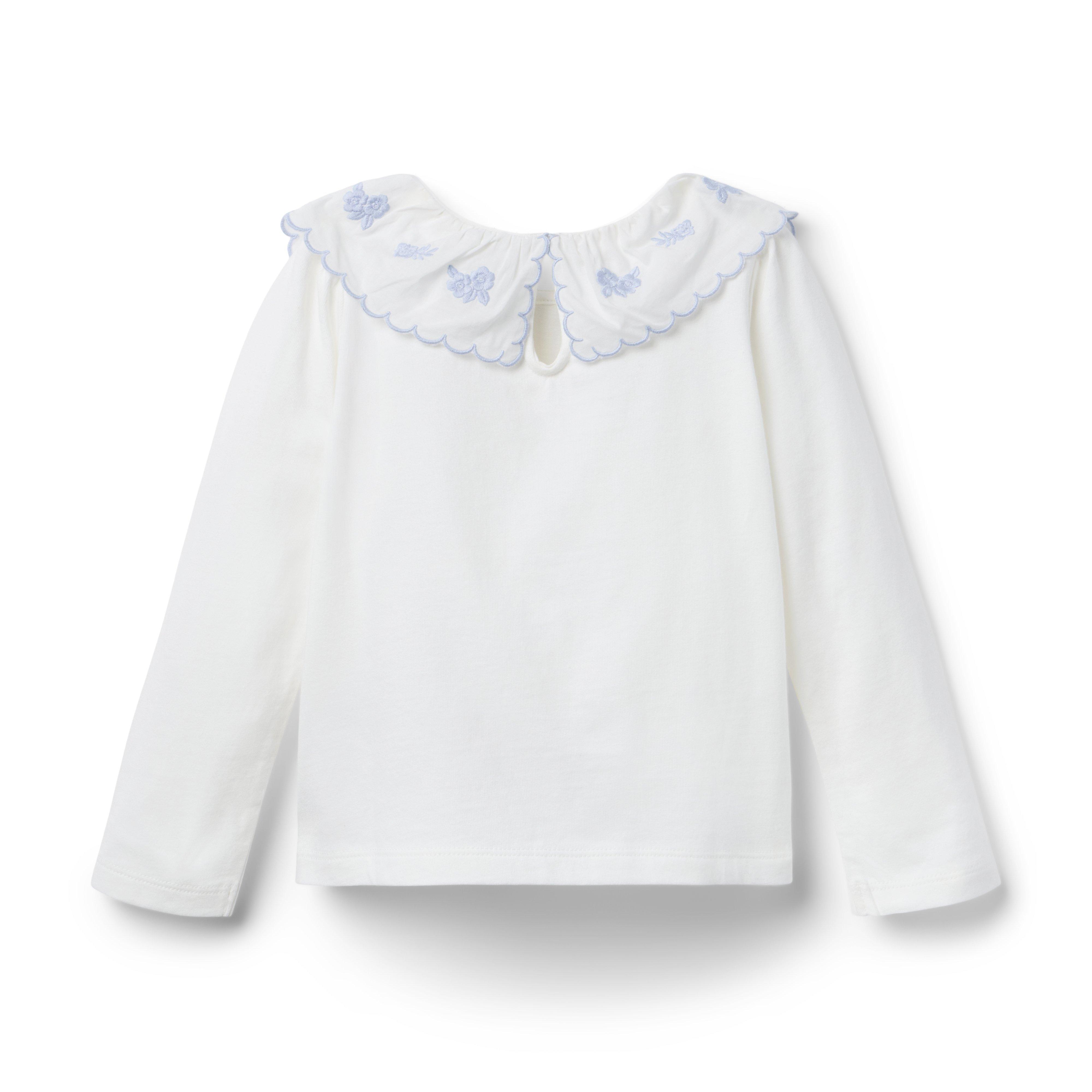 Embroidered Collar Top image number 2