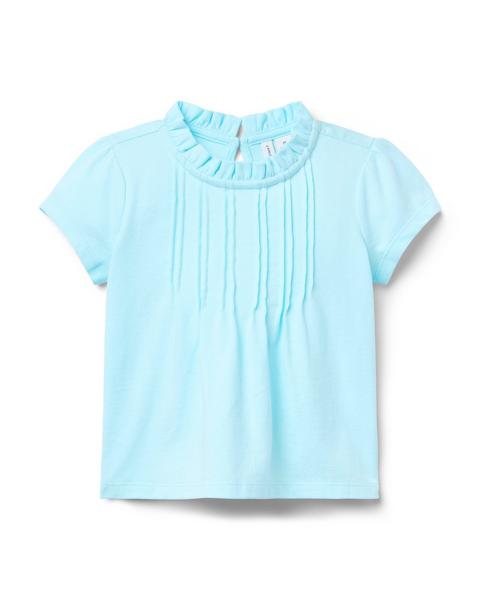 Pintuck Ruffle Top