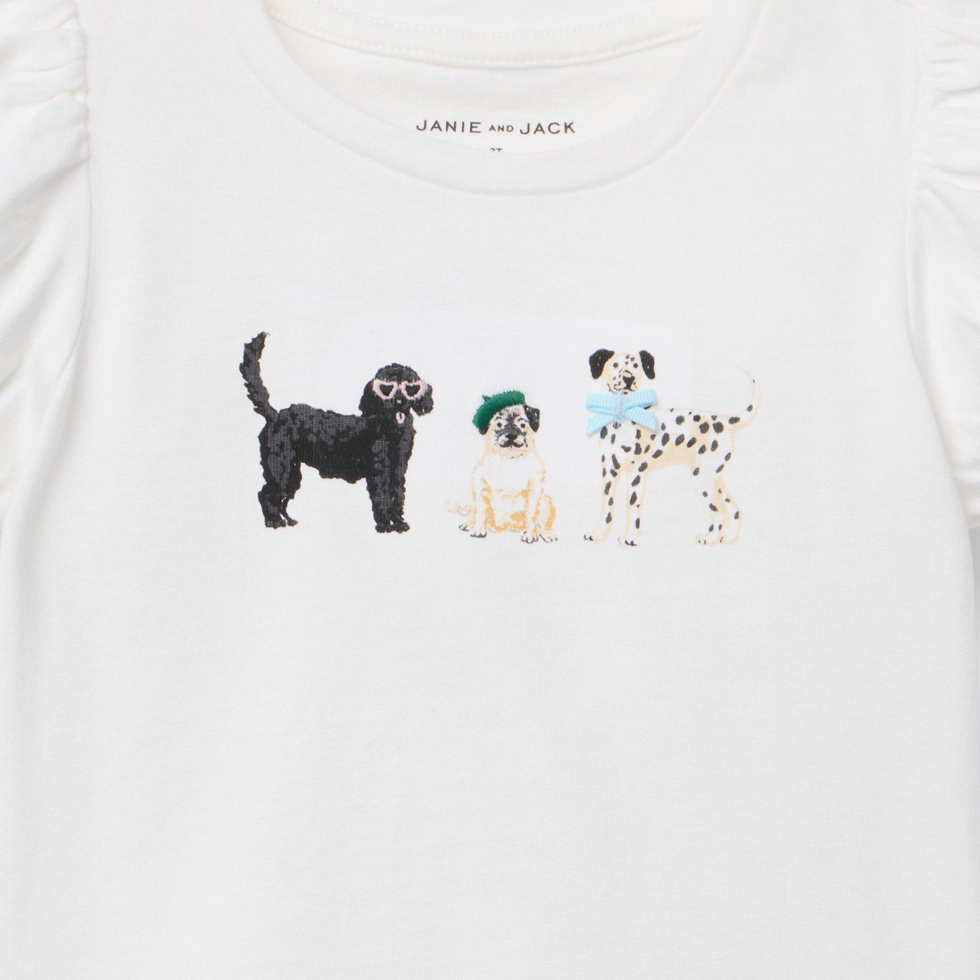 Dog Friends Puff Sleeve Tee image number 1