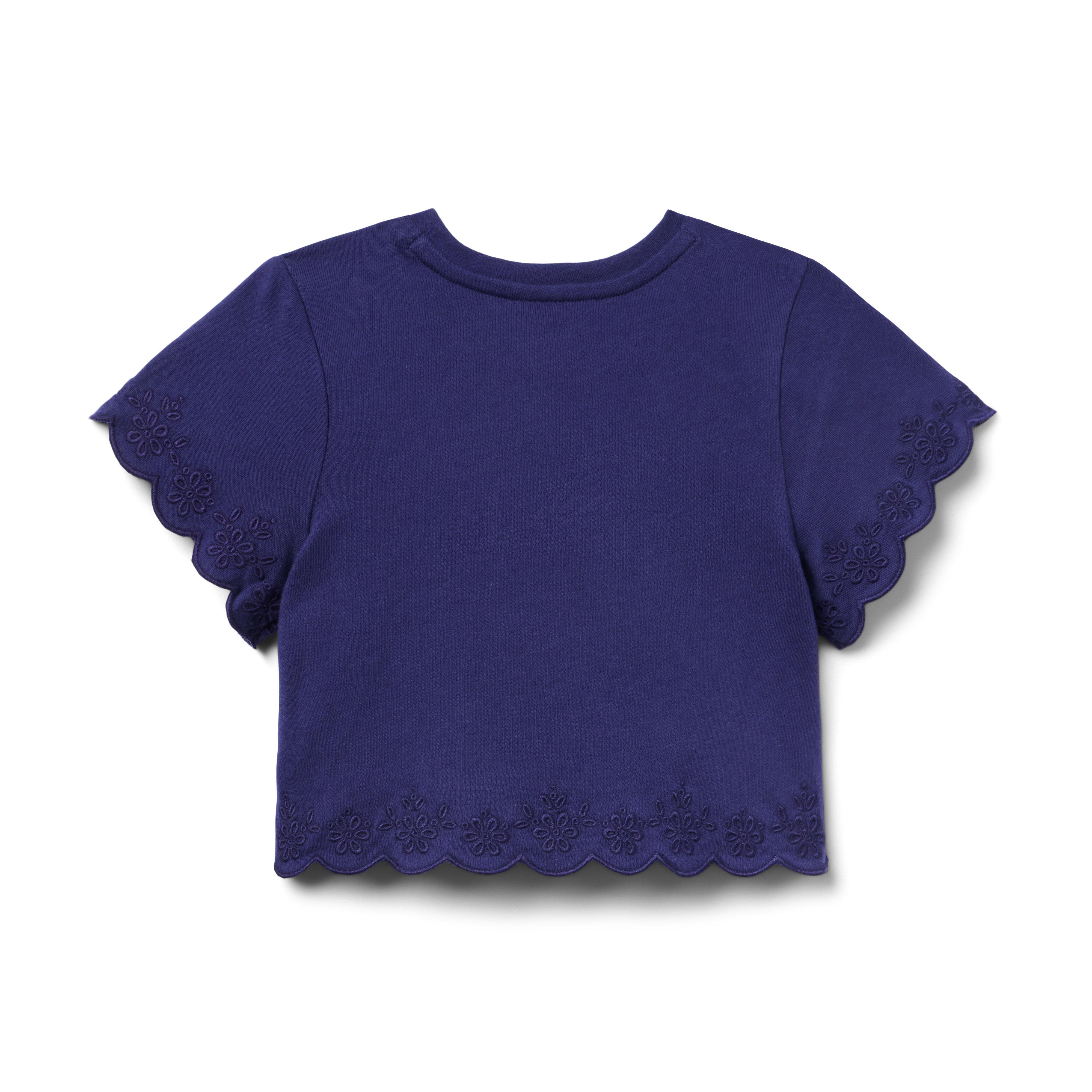 Embroidered Eyelet Trim Top image number 2