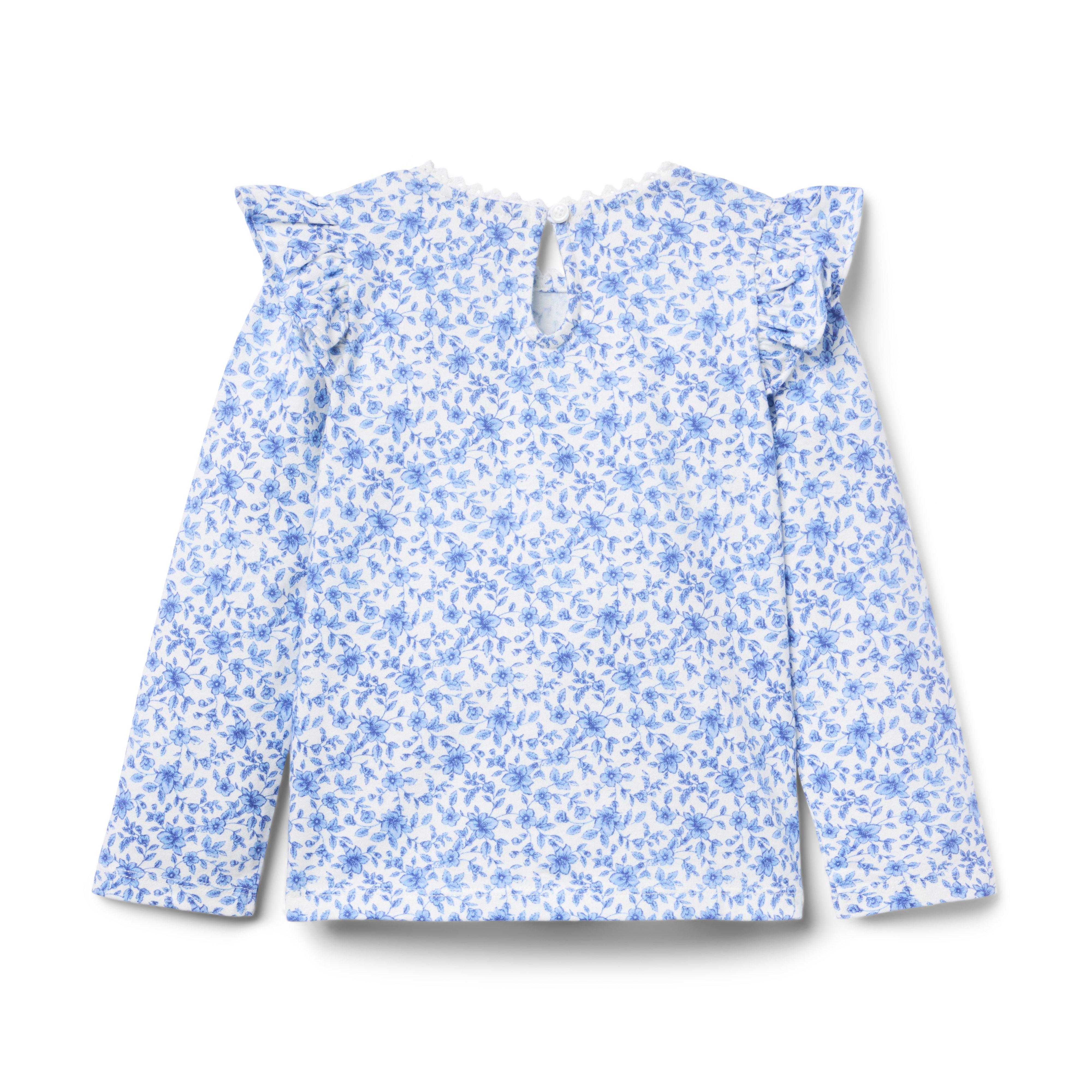 Ditsy Floral Ruffle Shoulder Top image number 2