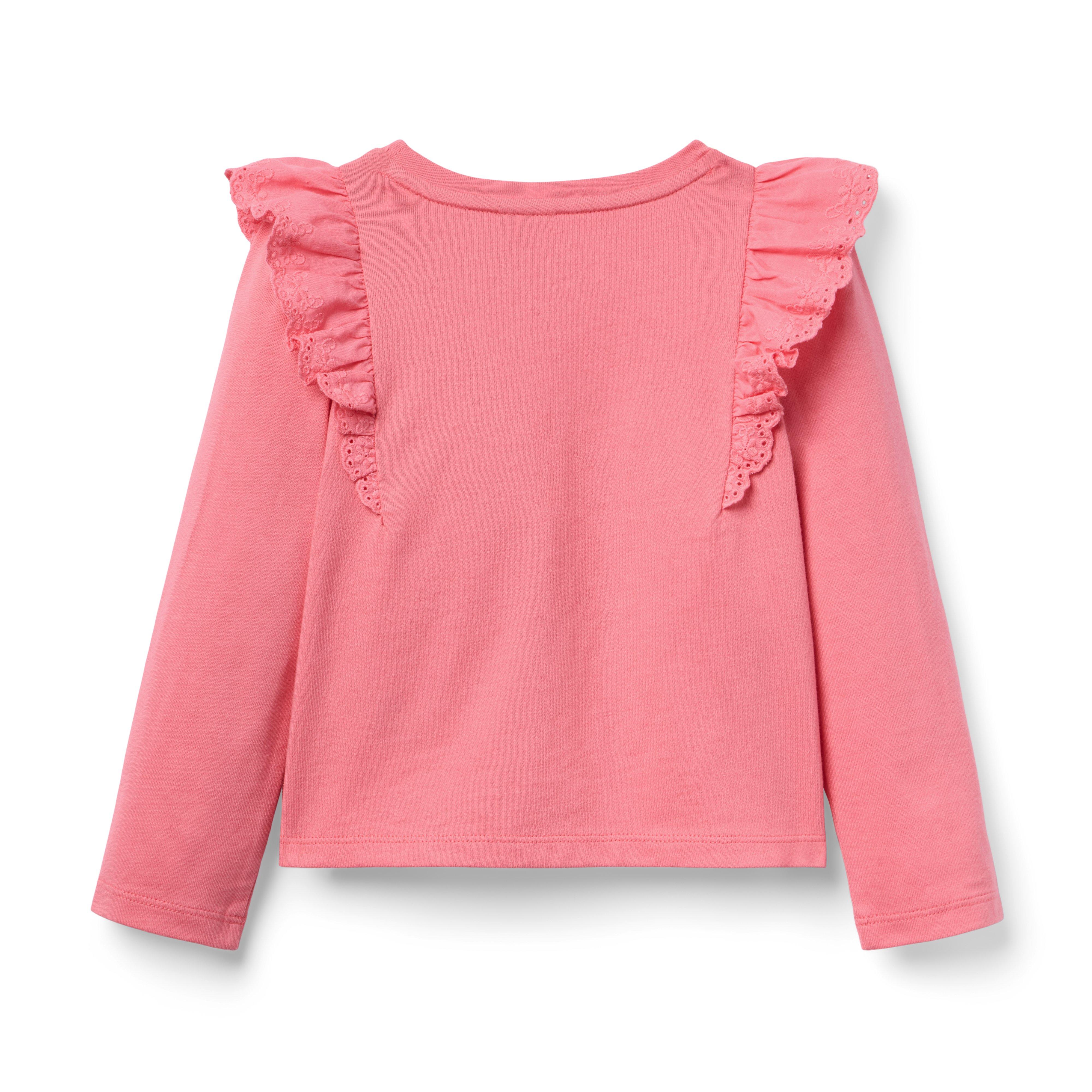 Eyelet Ruffle Shoulder Top image number 2
