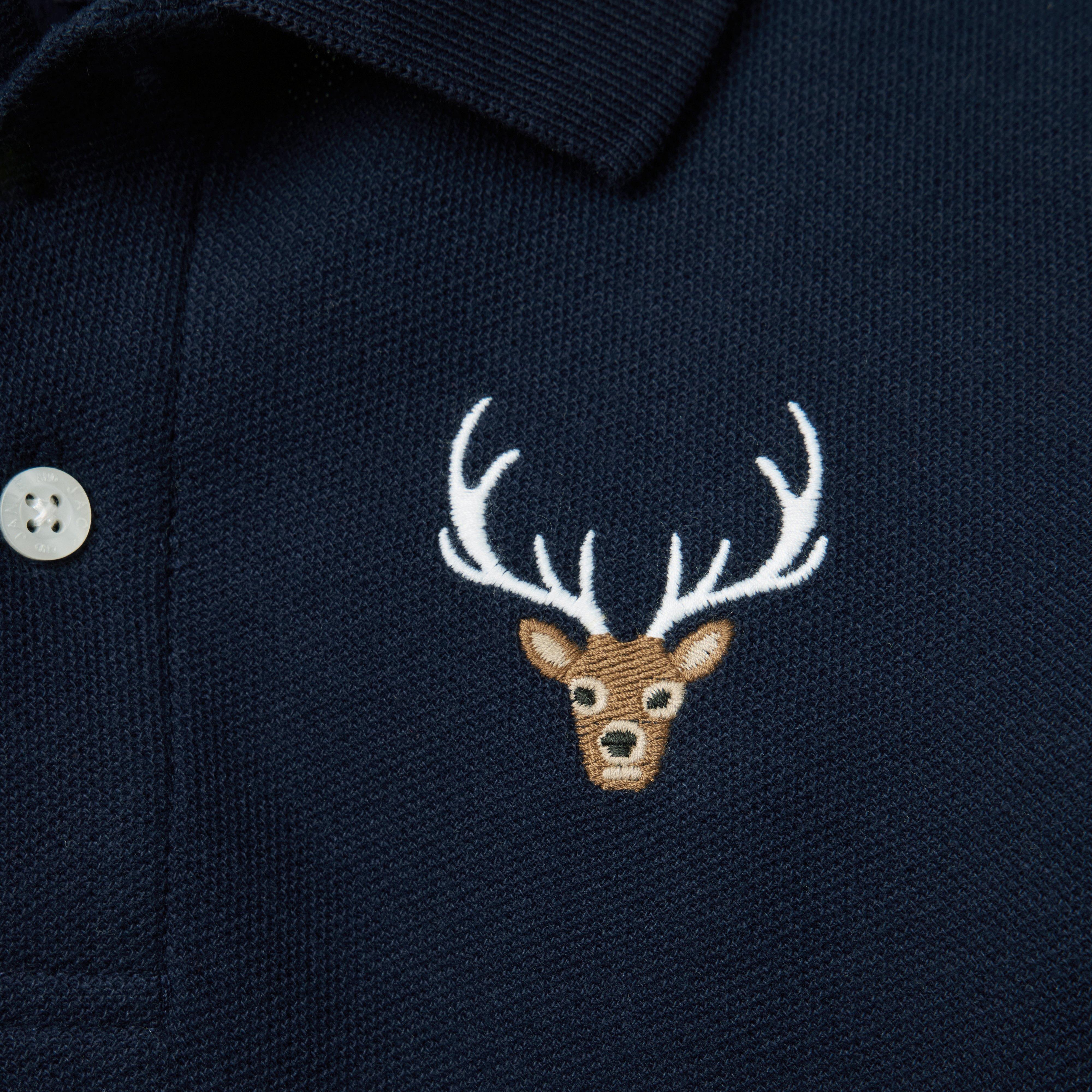 Embroidered Deer Pique Polo image number 1