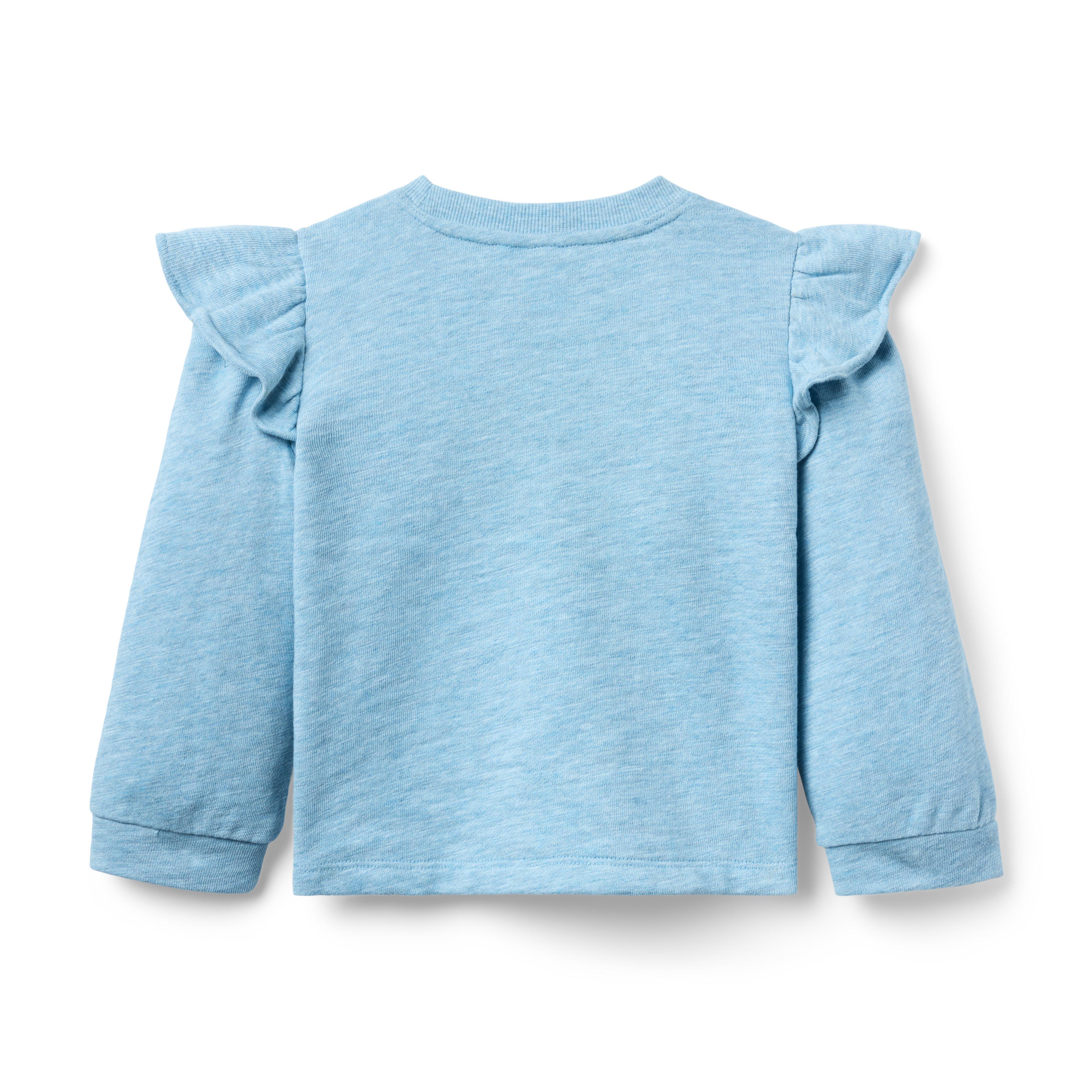 Embroidered Ruffle Shoulder Sweatshirt image number 1