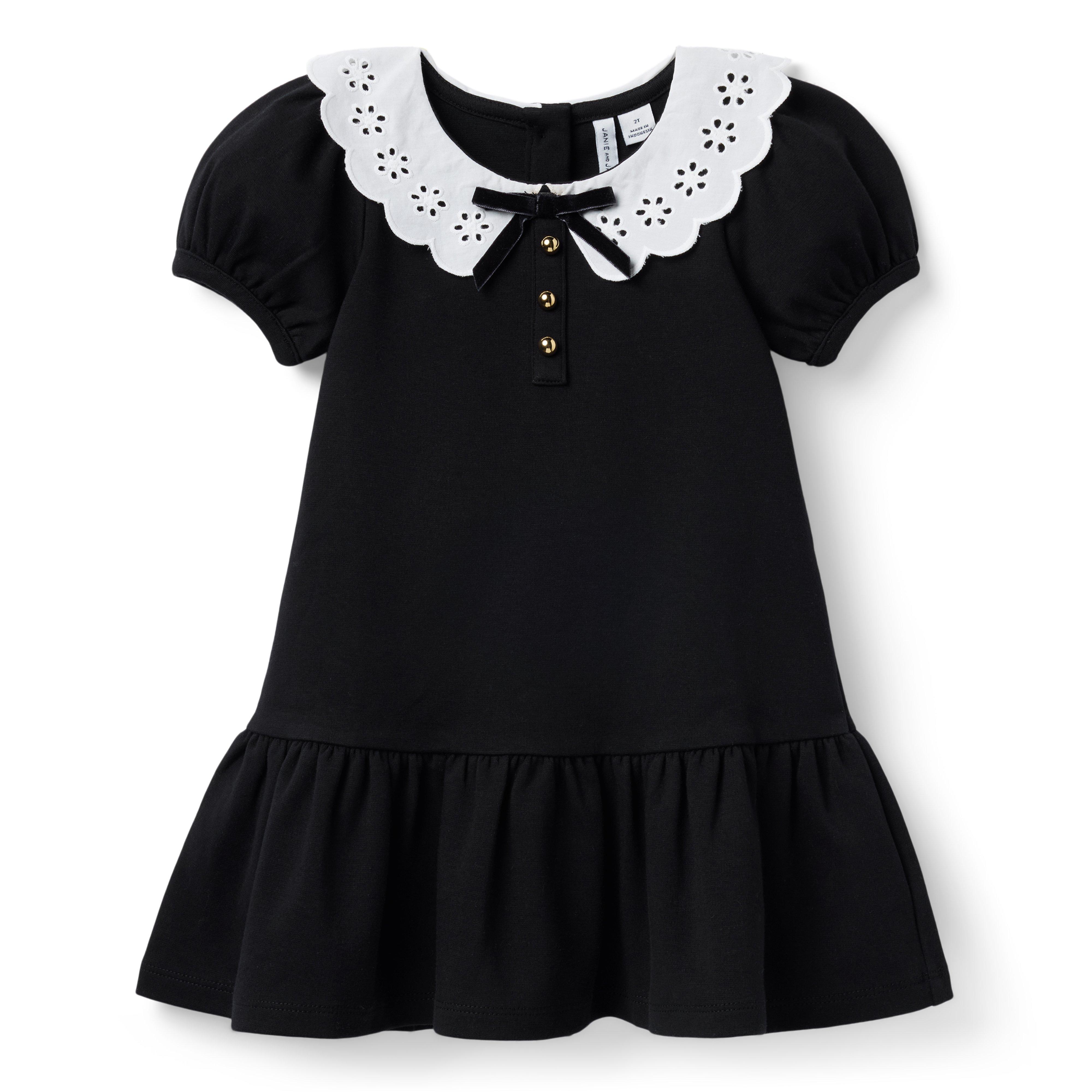 Eyelet Collar Ponte Dress image number 0