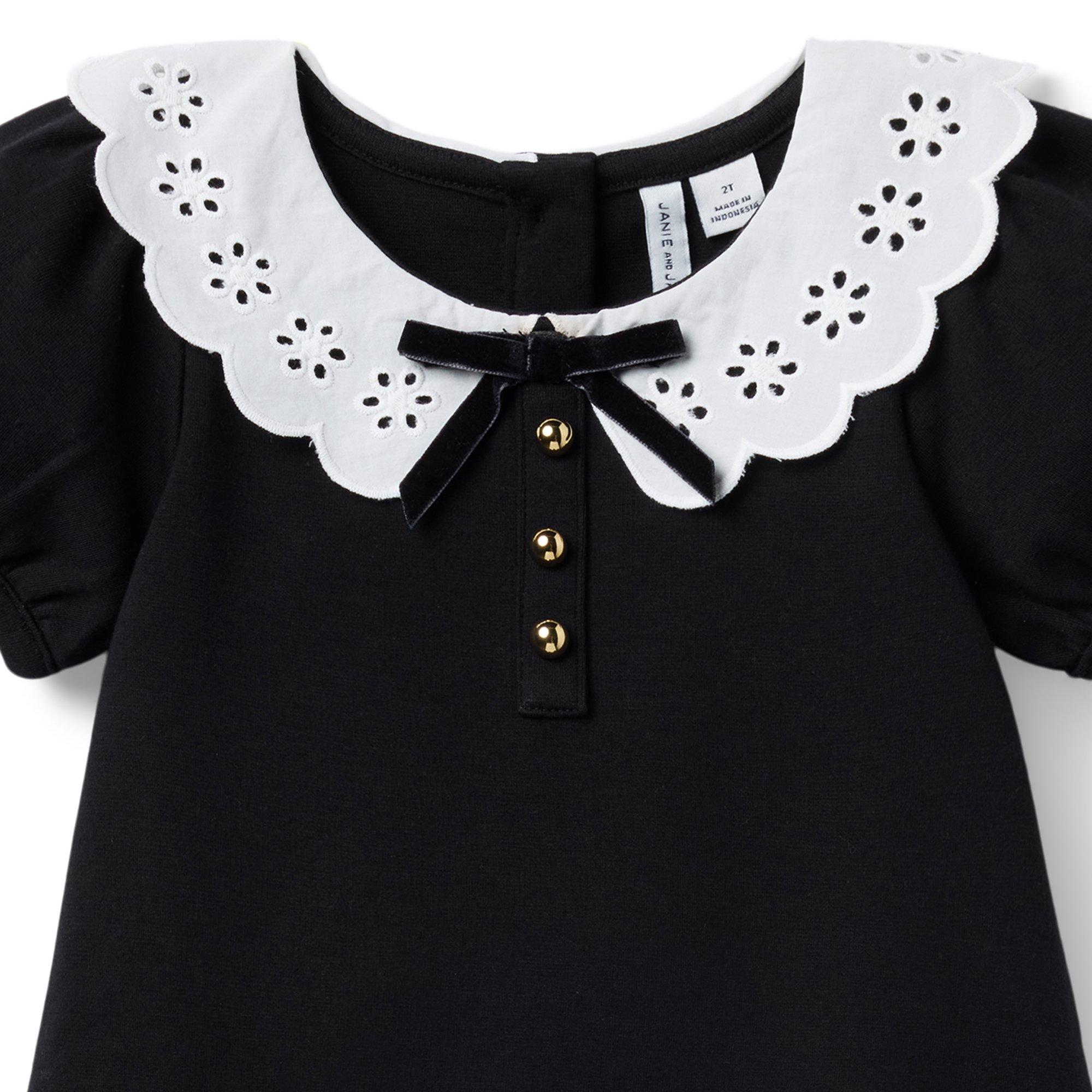 Eyelet Collar Ponte Dress image number 2
