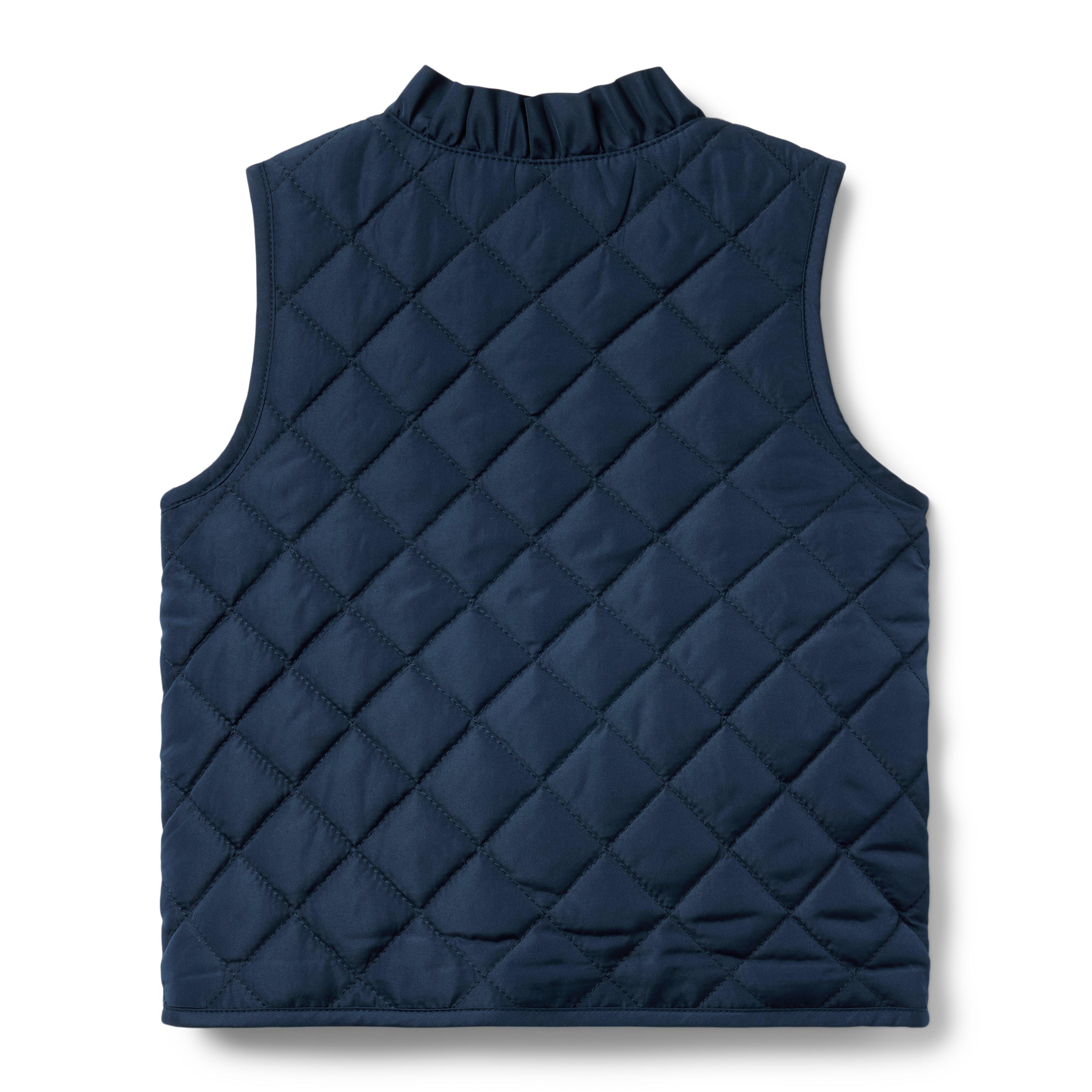 The Quilted Ruffle Collar Vest image number 2