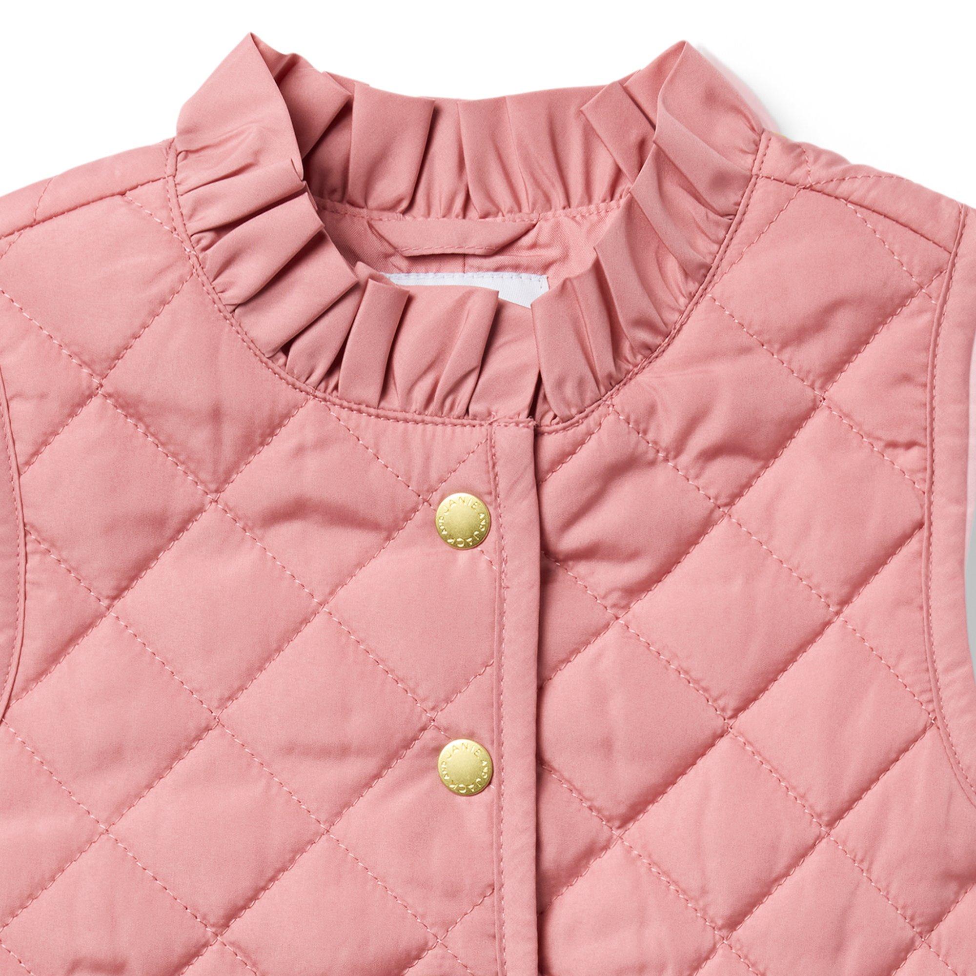The Quilted Ruffle Collar Vest  image number 1