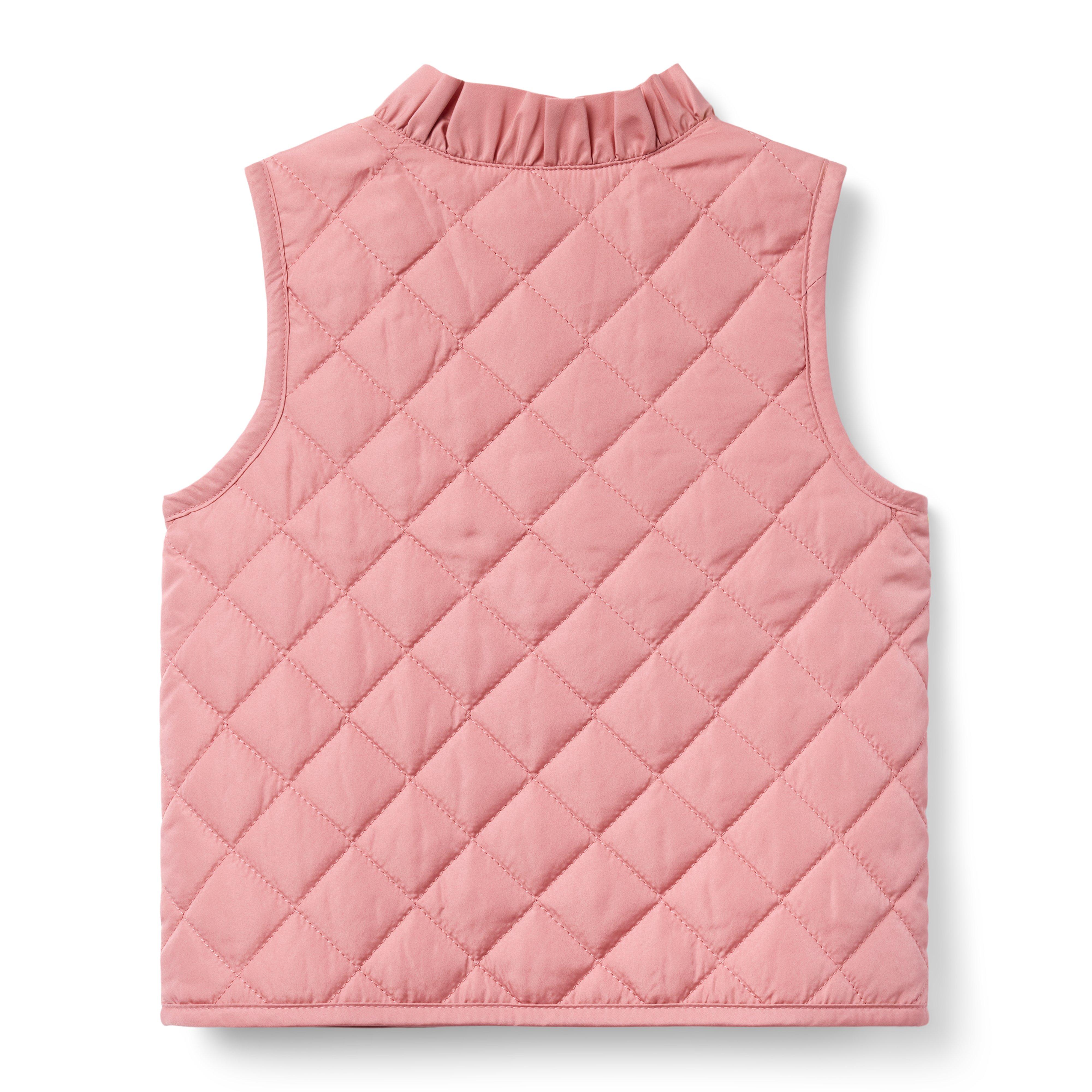 The Quilted Ruffle Collar Vest  image number 2