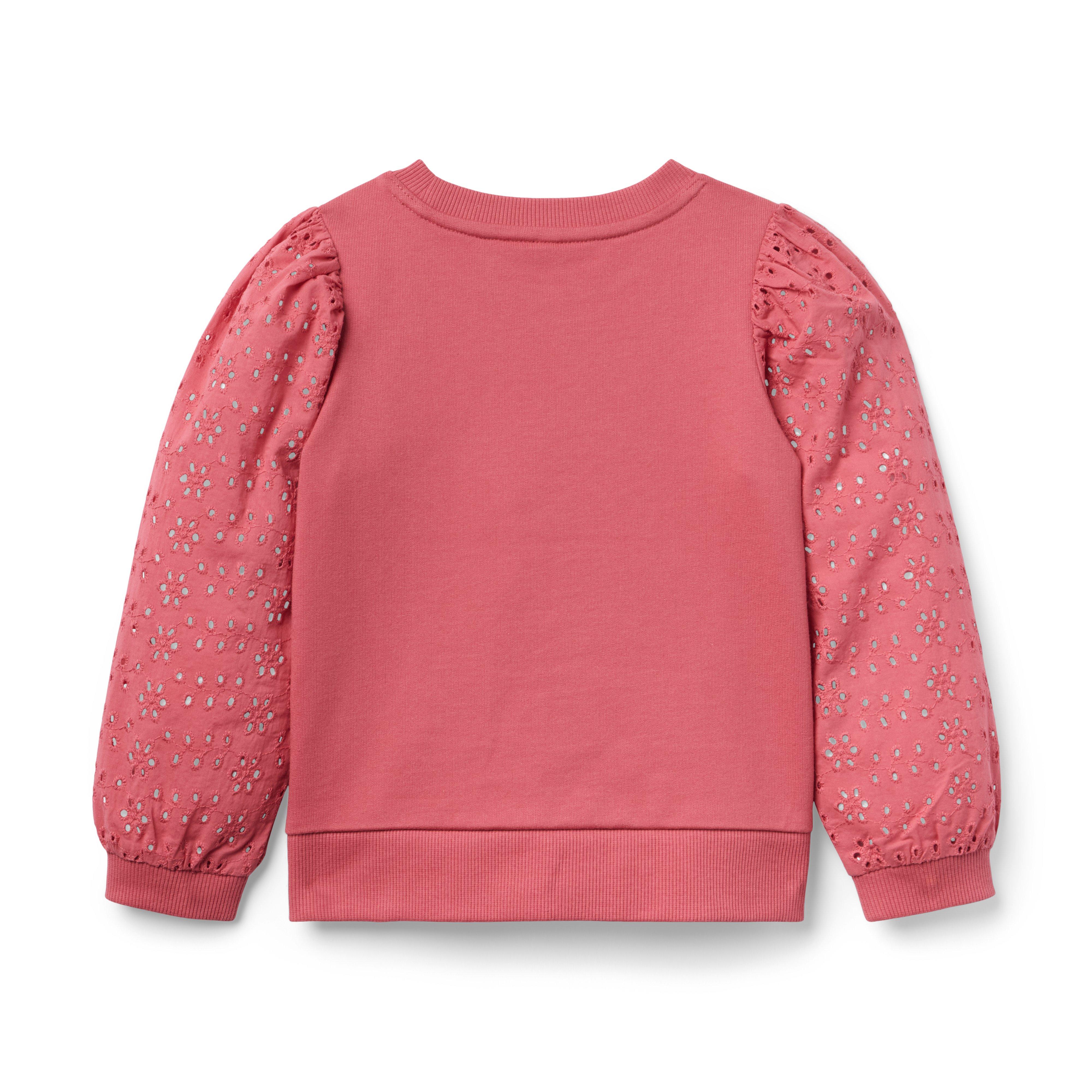 Eyelet Puff Sleeve Sweatshirt image number 1