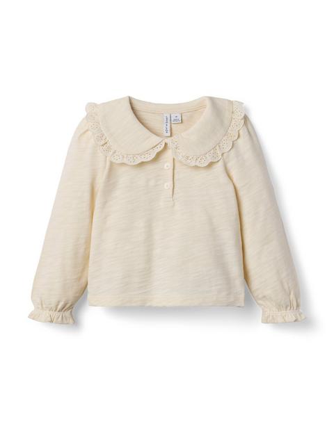 Lace Collared Top