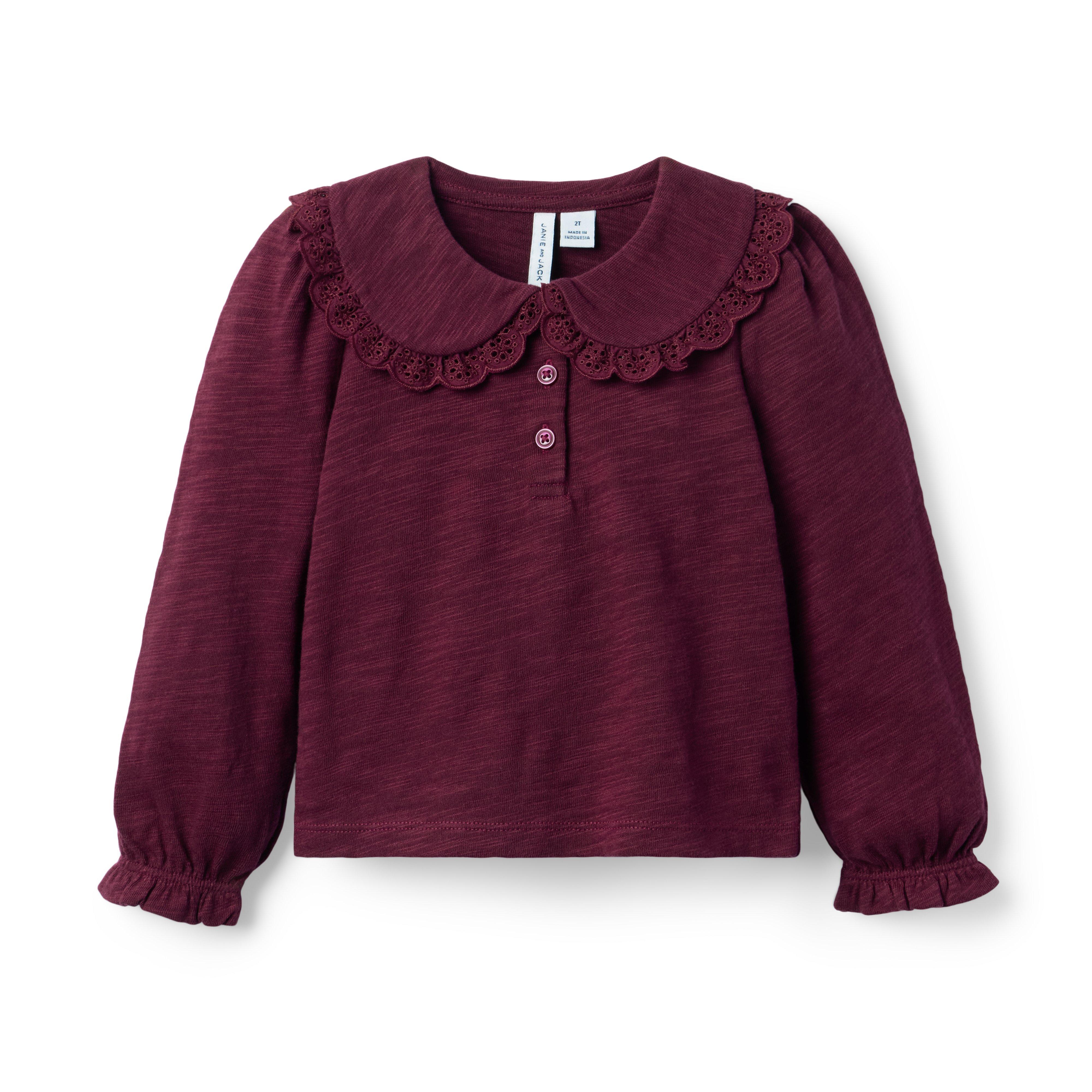 Lace Collared Top