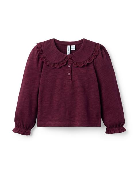 Lace Collared Top