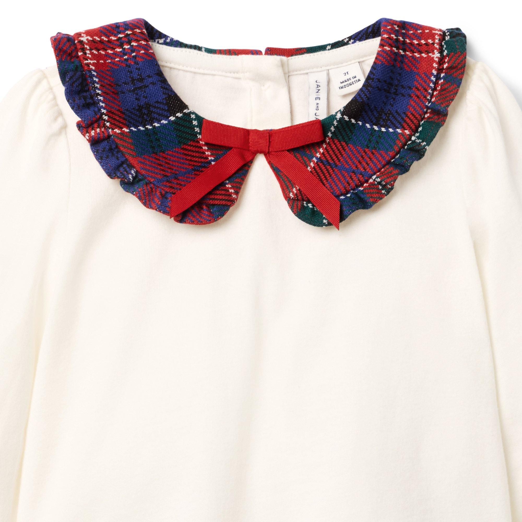 Tartan Ruffle Collar Top image number 1