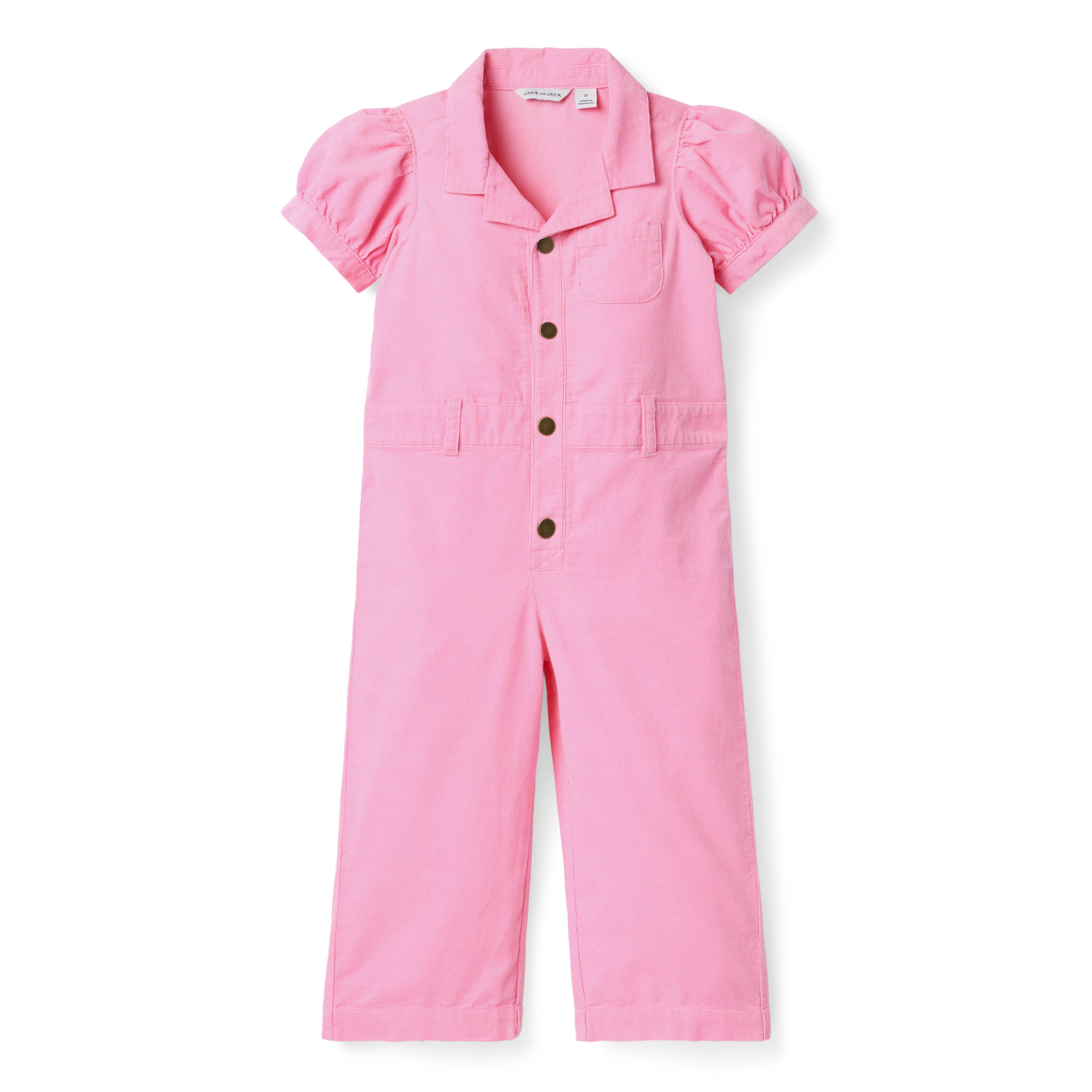 Corduroy Puff Sleeve Jumpsuit image number 0