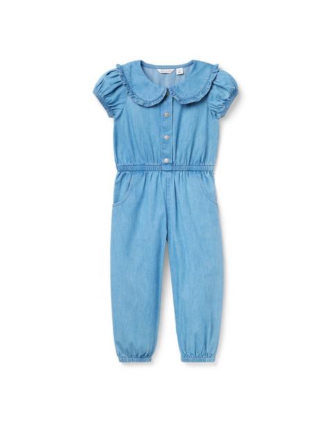 Chambray Ruffle Jumpsuit