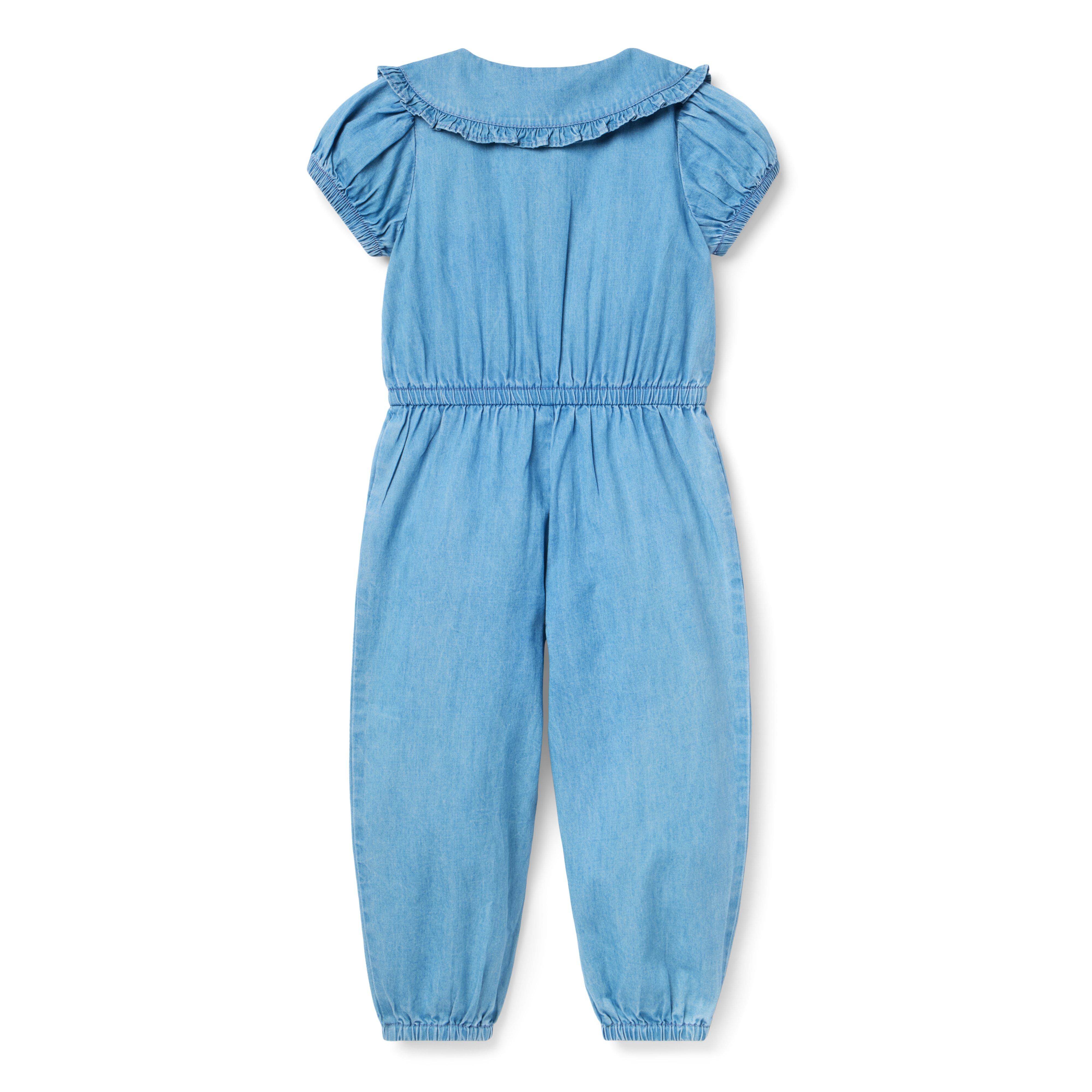 Chambray Ruffle Jumpsuit image number 1