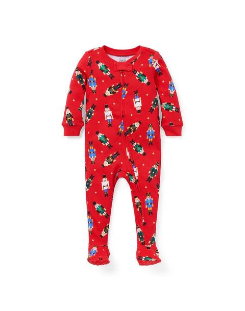 Baby Good Night Footed Pajama In Holiday Nutcracker