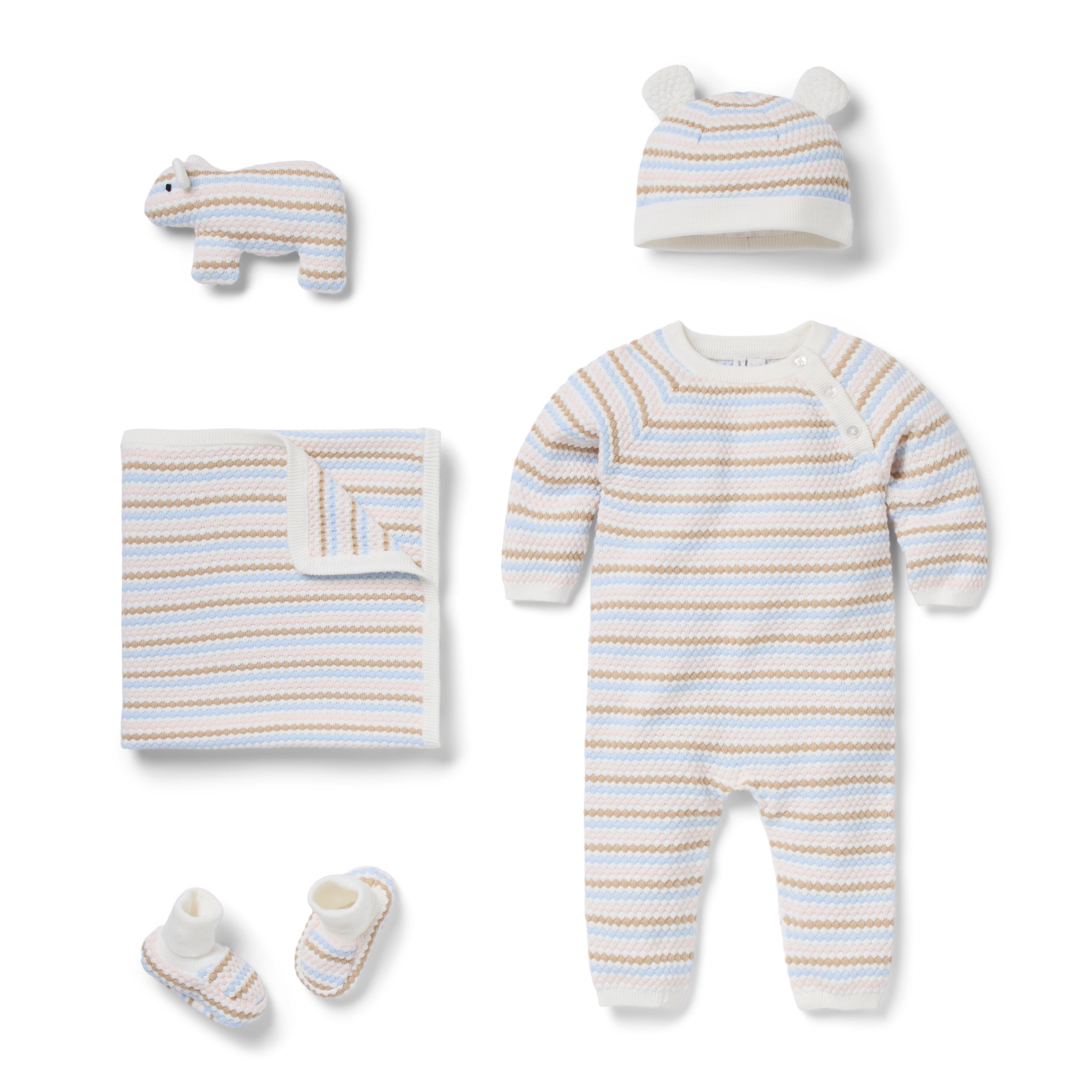 Baby Bundle of Love Striped Textured Knit Gift Set