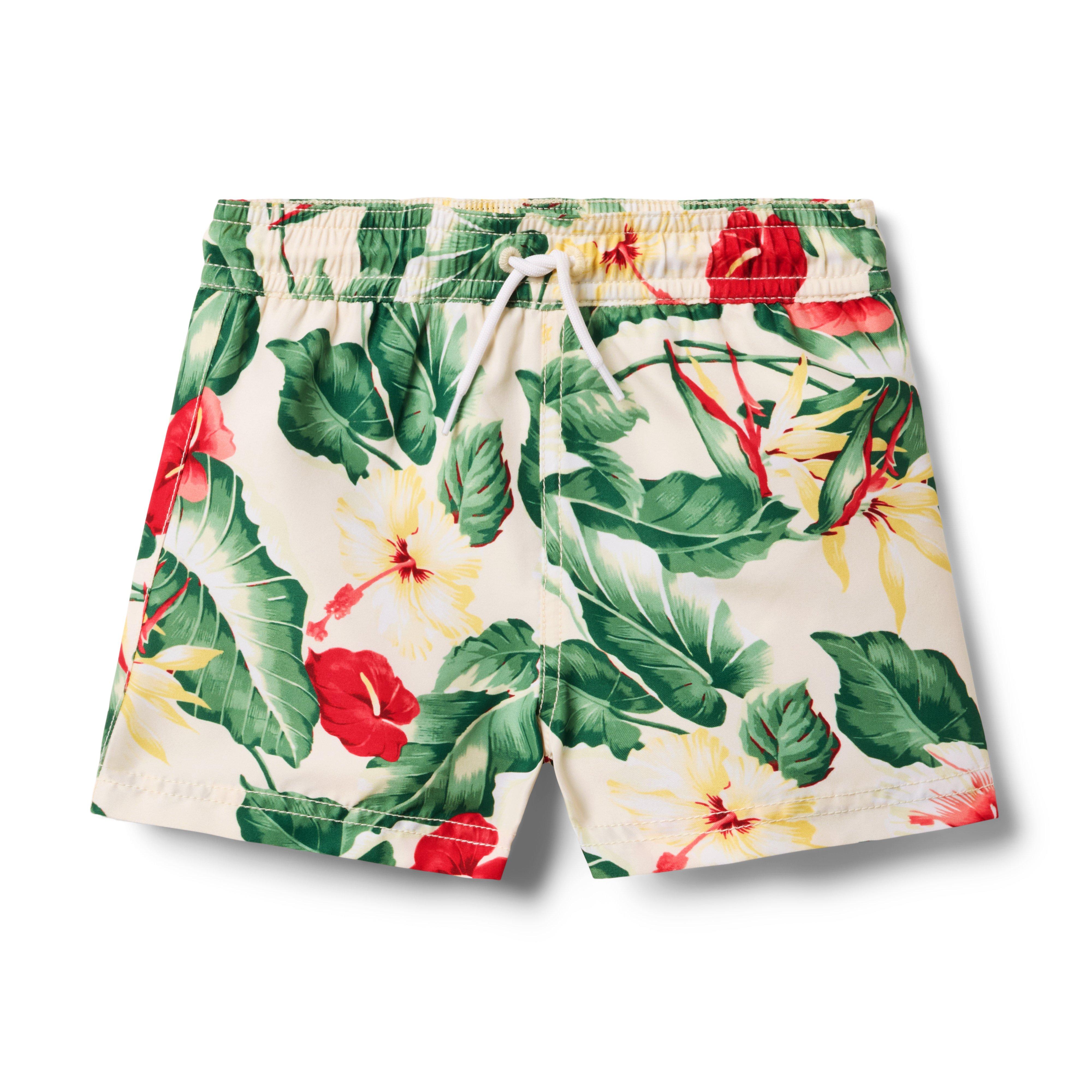 Recycled Tropical Floral Swim Trunk