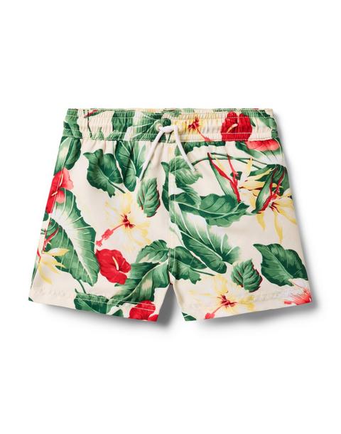 Recycled Tropical Floral Swim Trunk