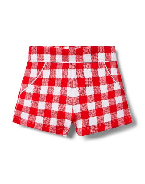 Gingham Ponte Short