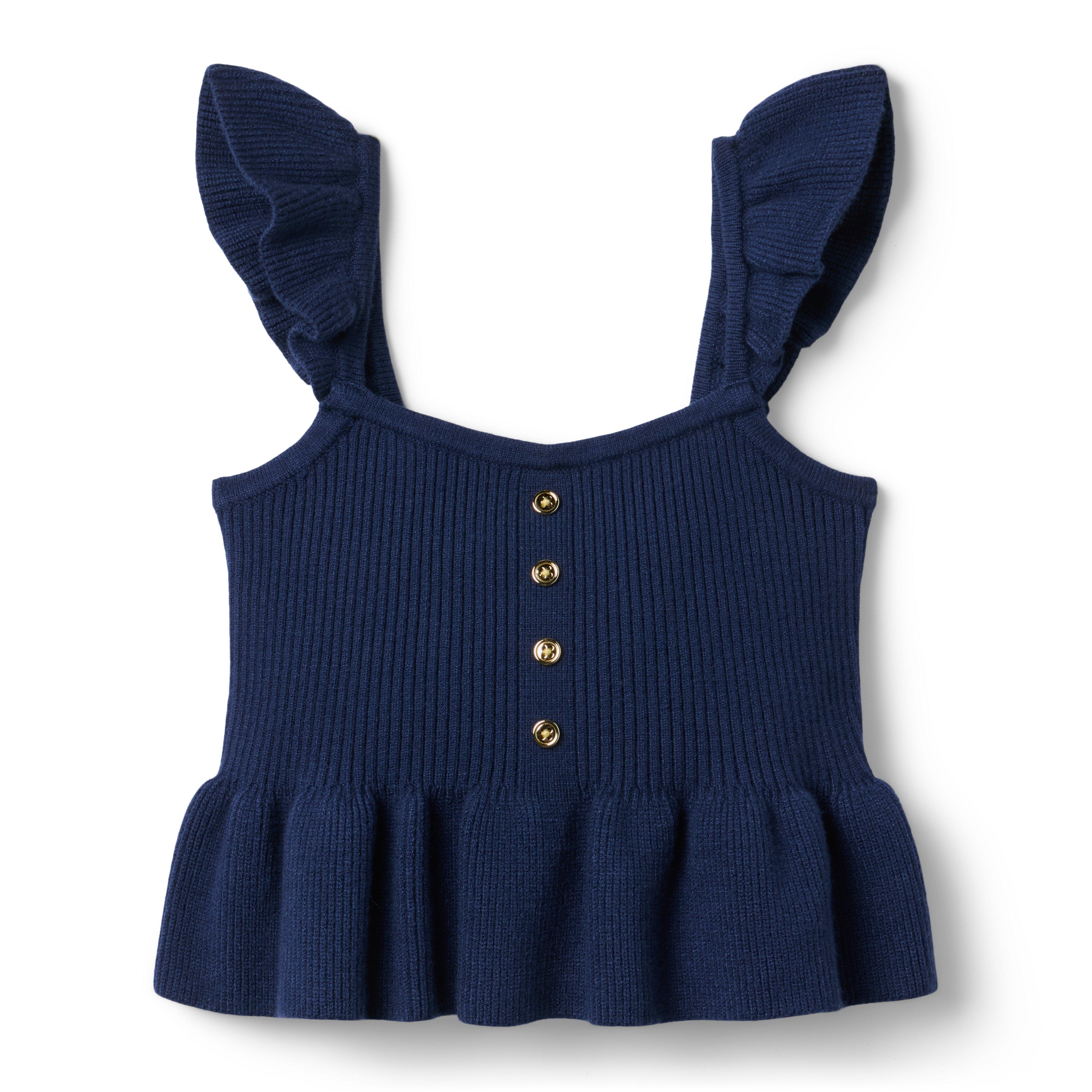 Ribbed Peplum Top