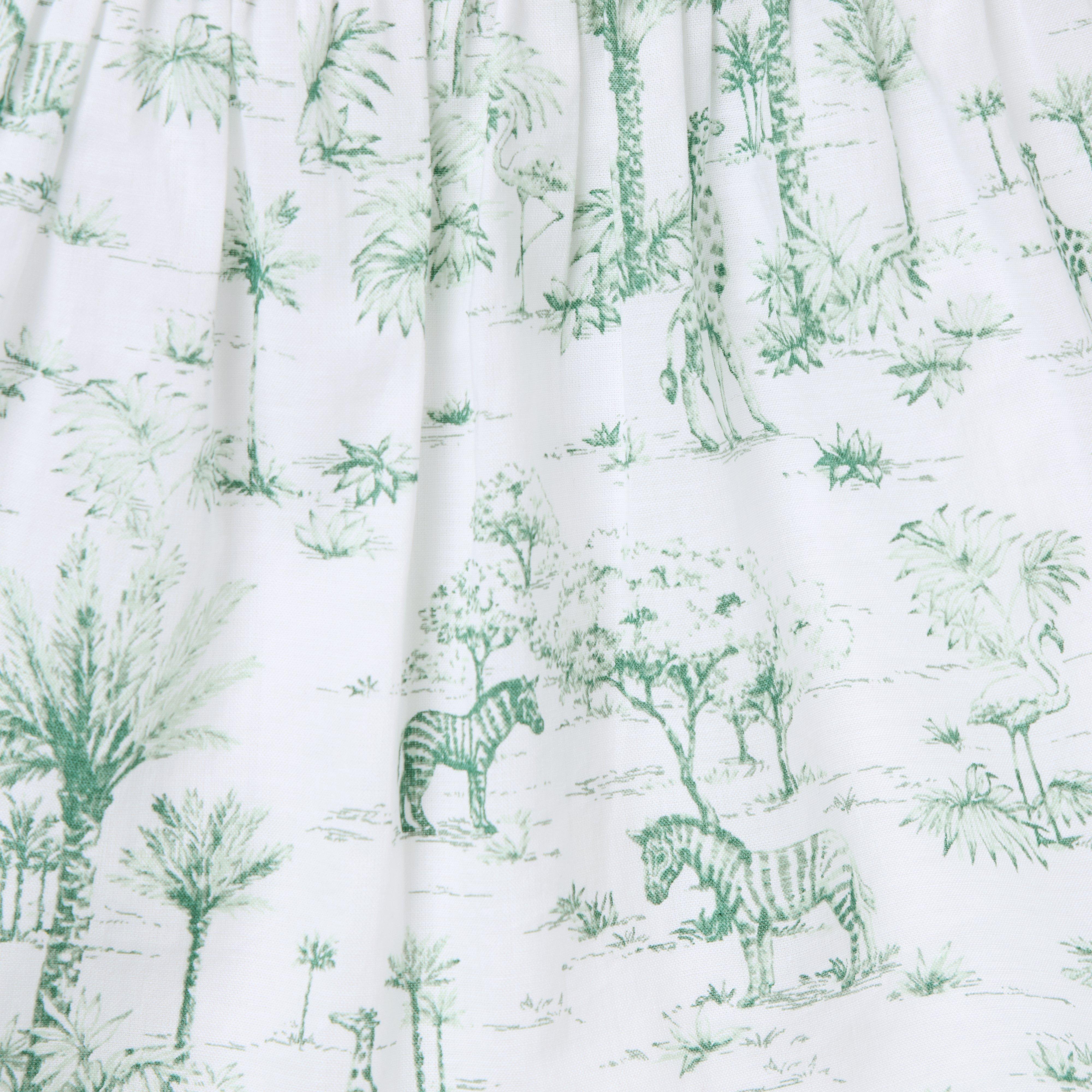 Baby Safari Toile Ruffle Matching Set image number 2