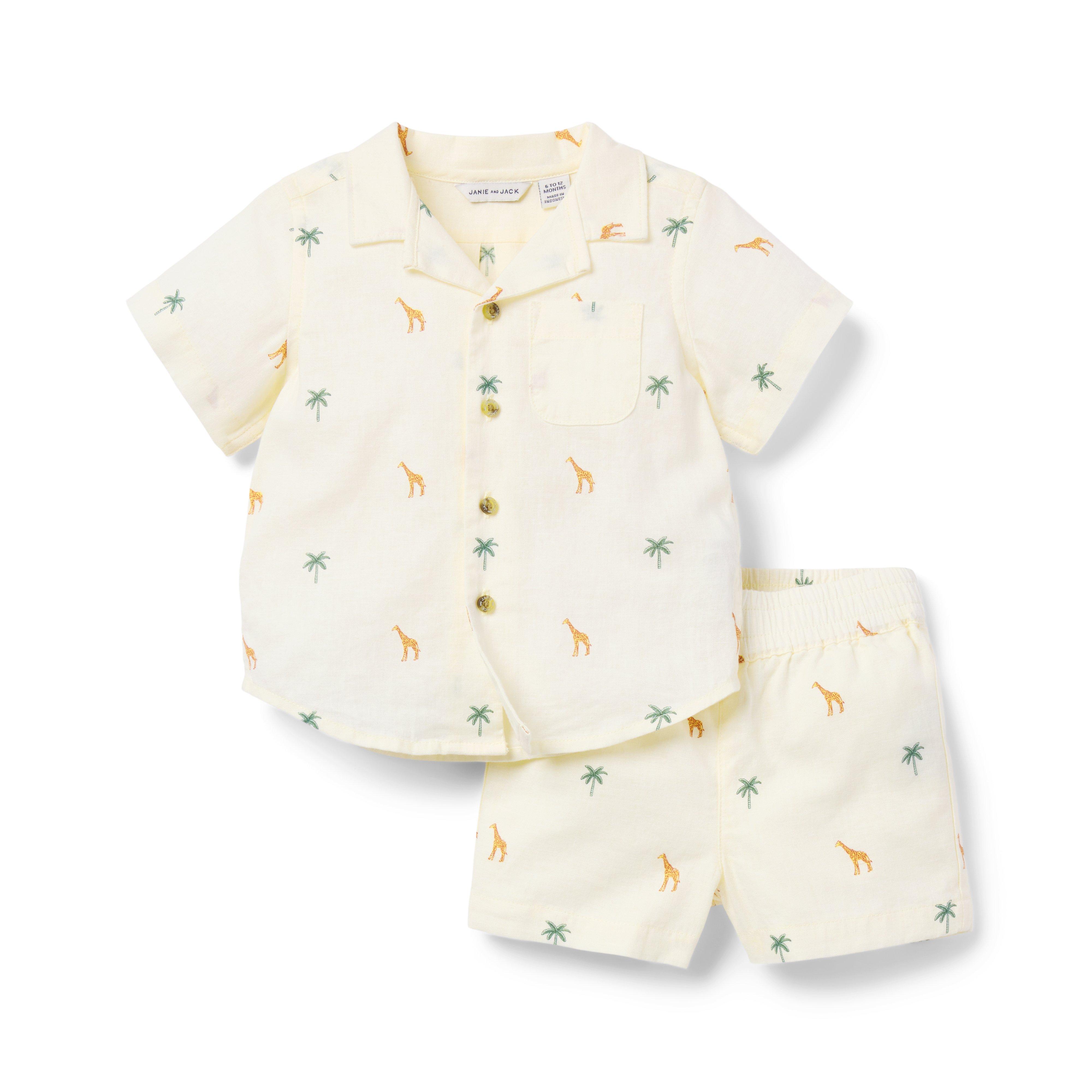 Baby Linen-Cotton Cabana Matching Set