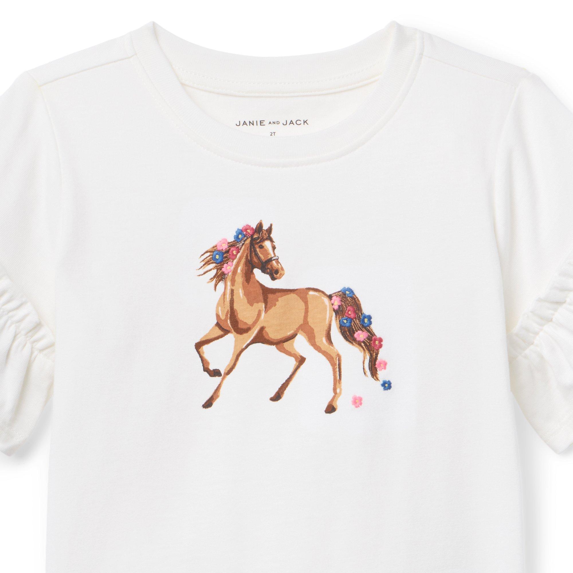 Horse Ruffle Sleeve Tee image number 1