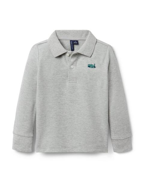 Embroidered Train Pique Polo