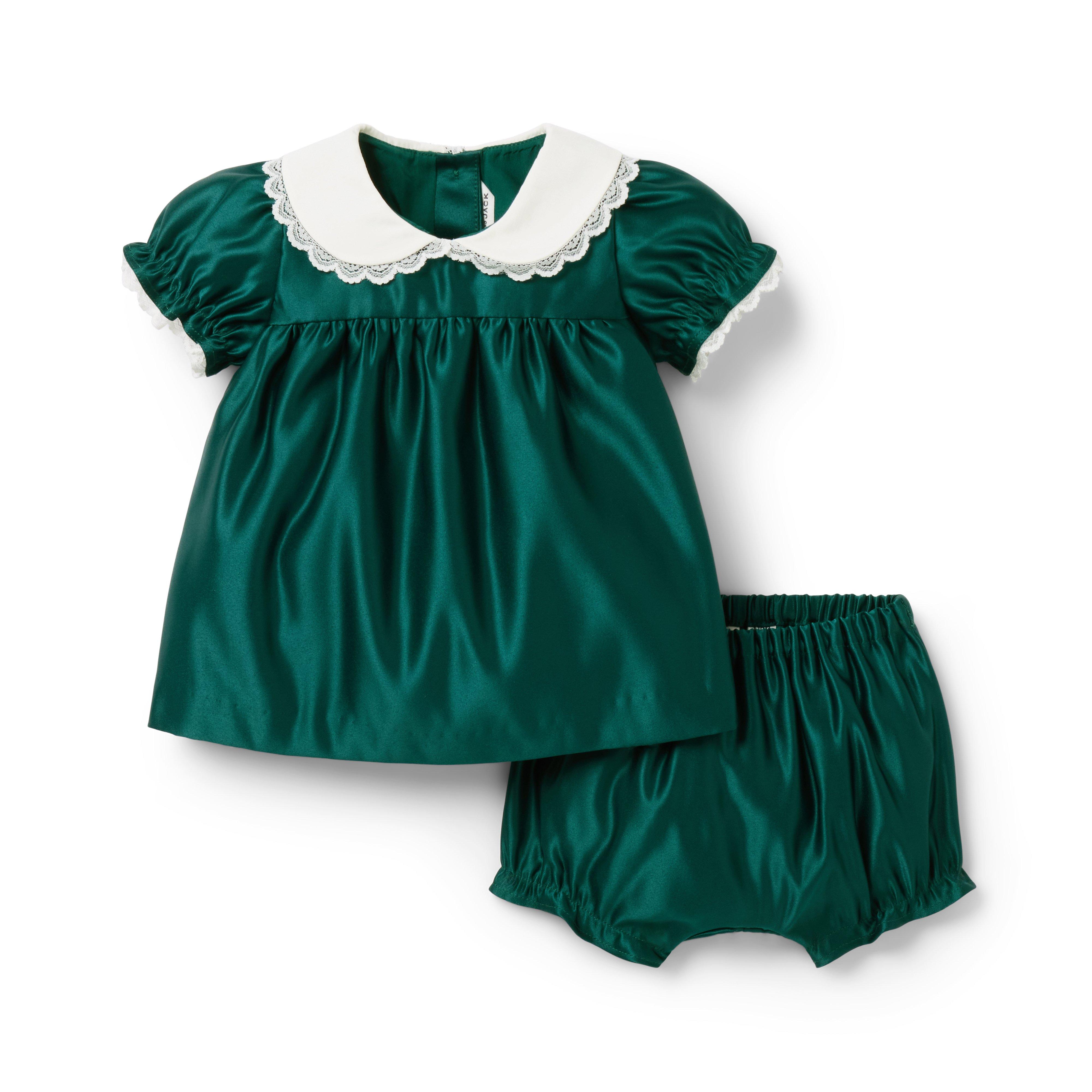 The Satin Collared Matching Baby Set