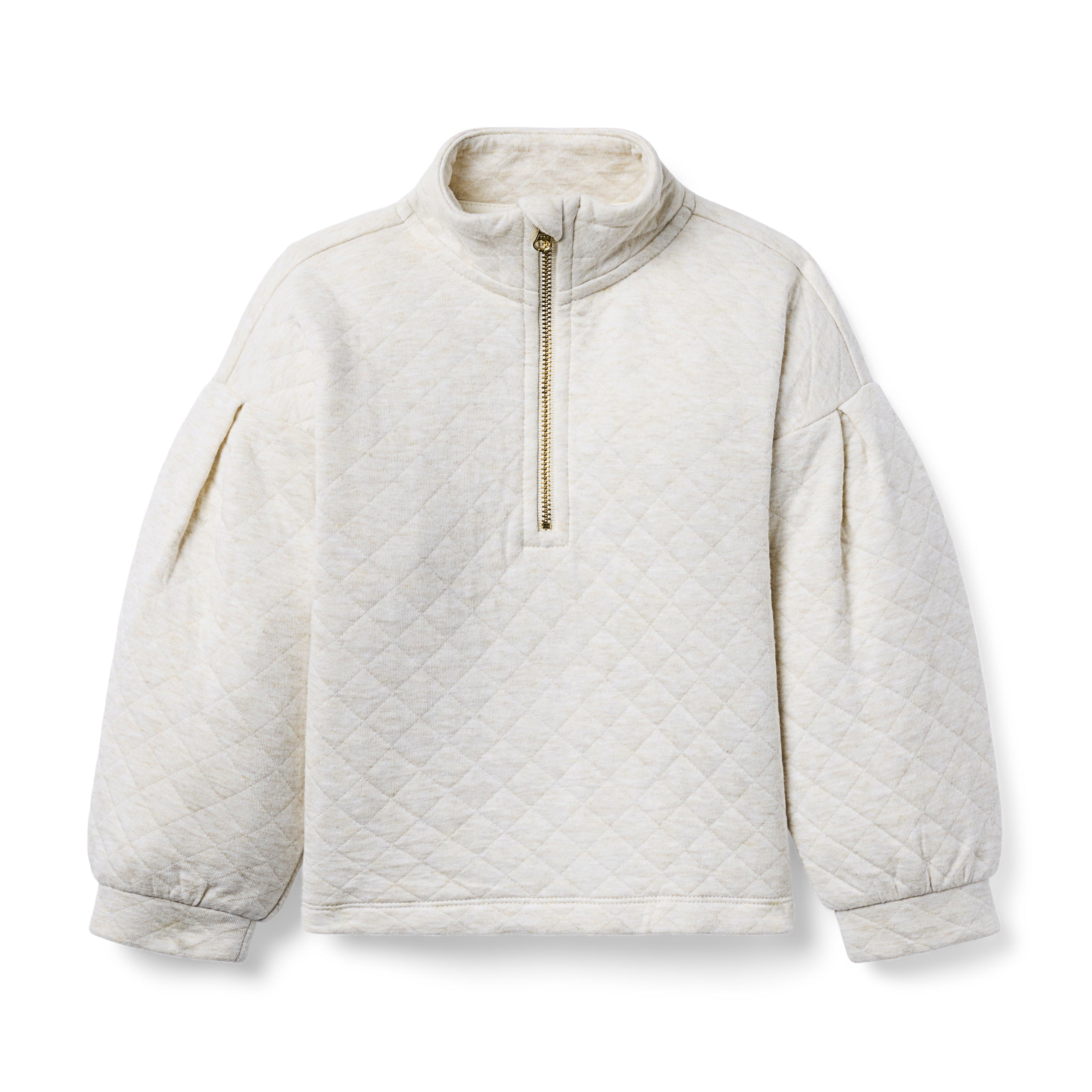 Quilted Half-Zip Sweatshirt
