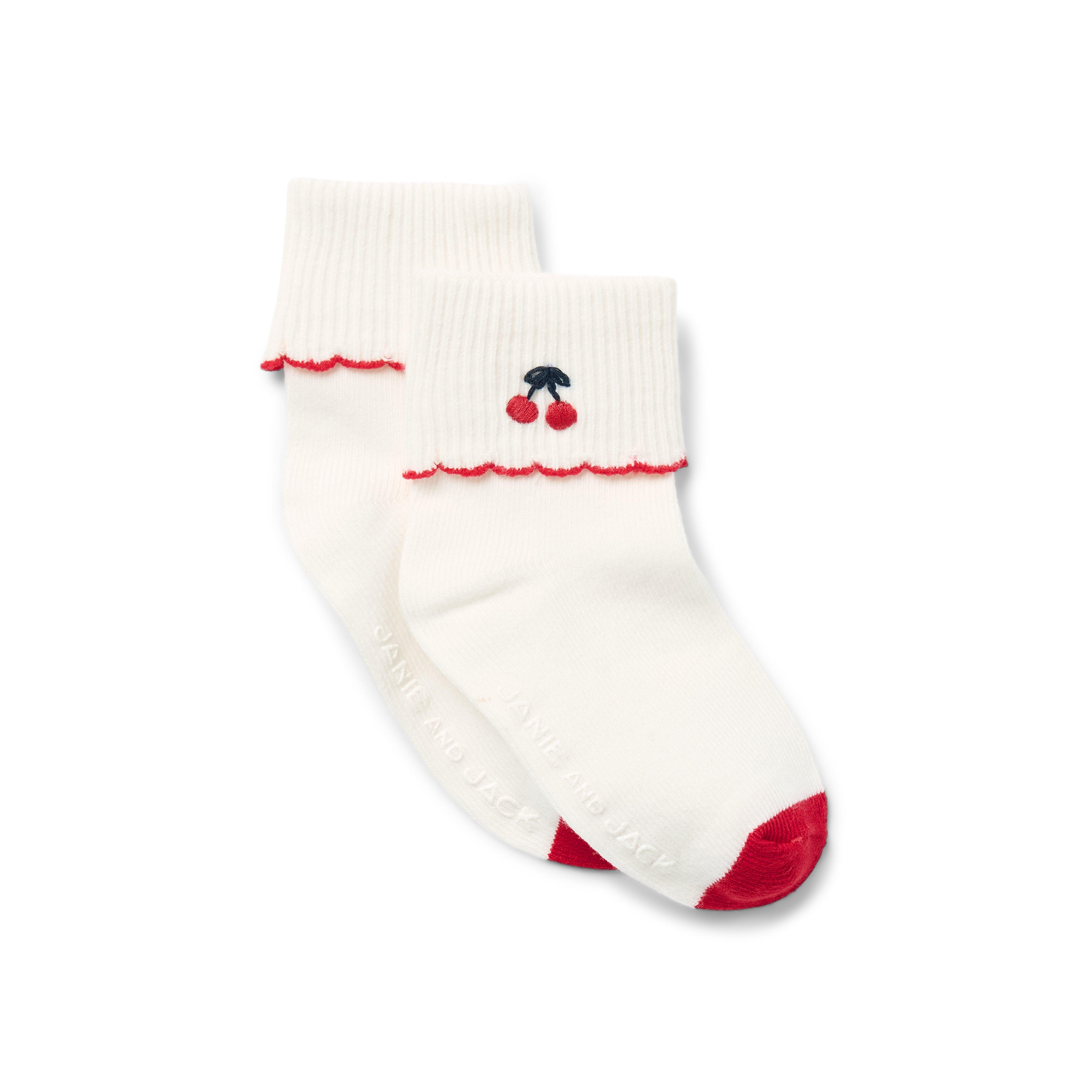 Baby Cherry Foldover Sock