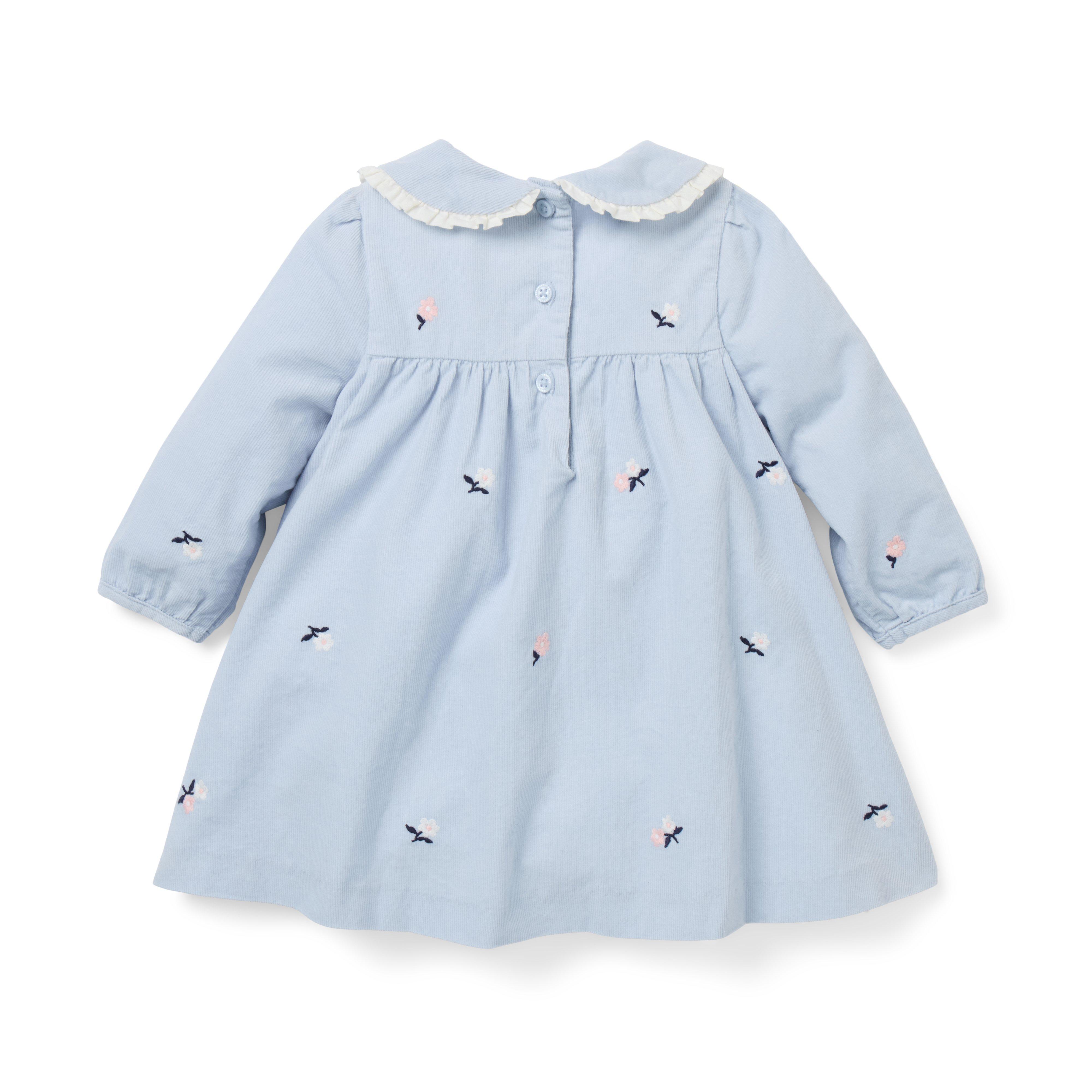 Baby Embroidered Floral Corduroy Dress image number 2